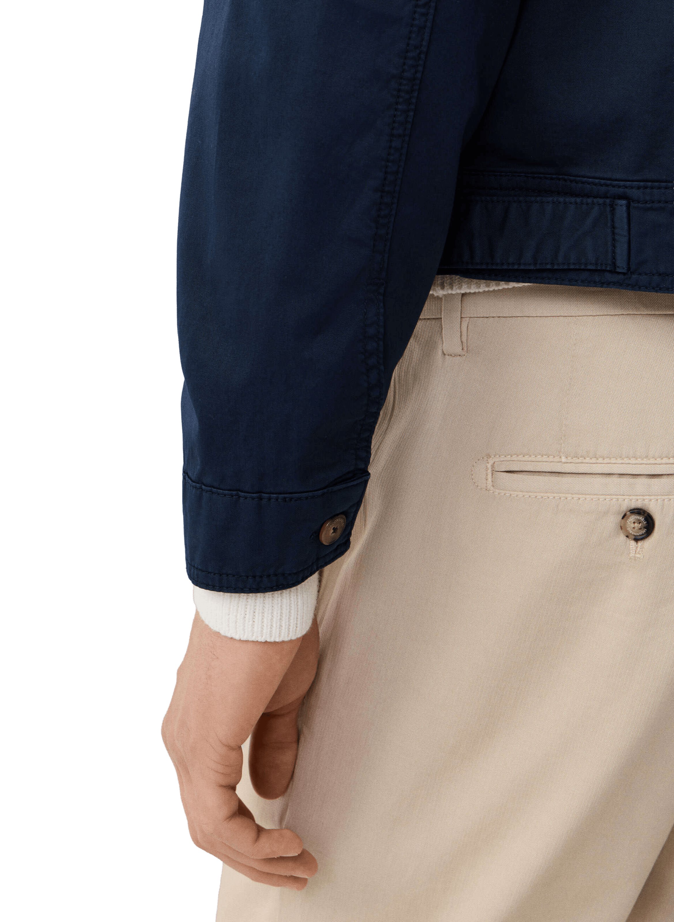 Blouson col classique en coton mélangé FACONNABLE Bleu