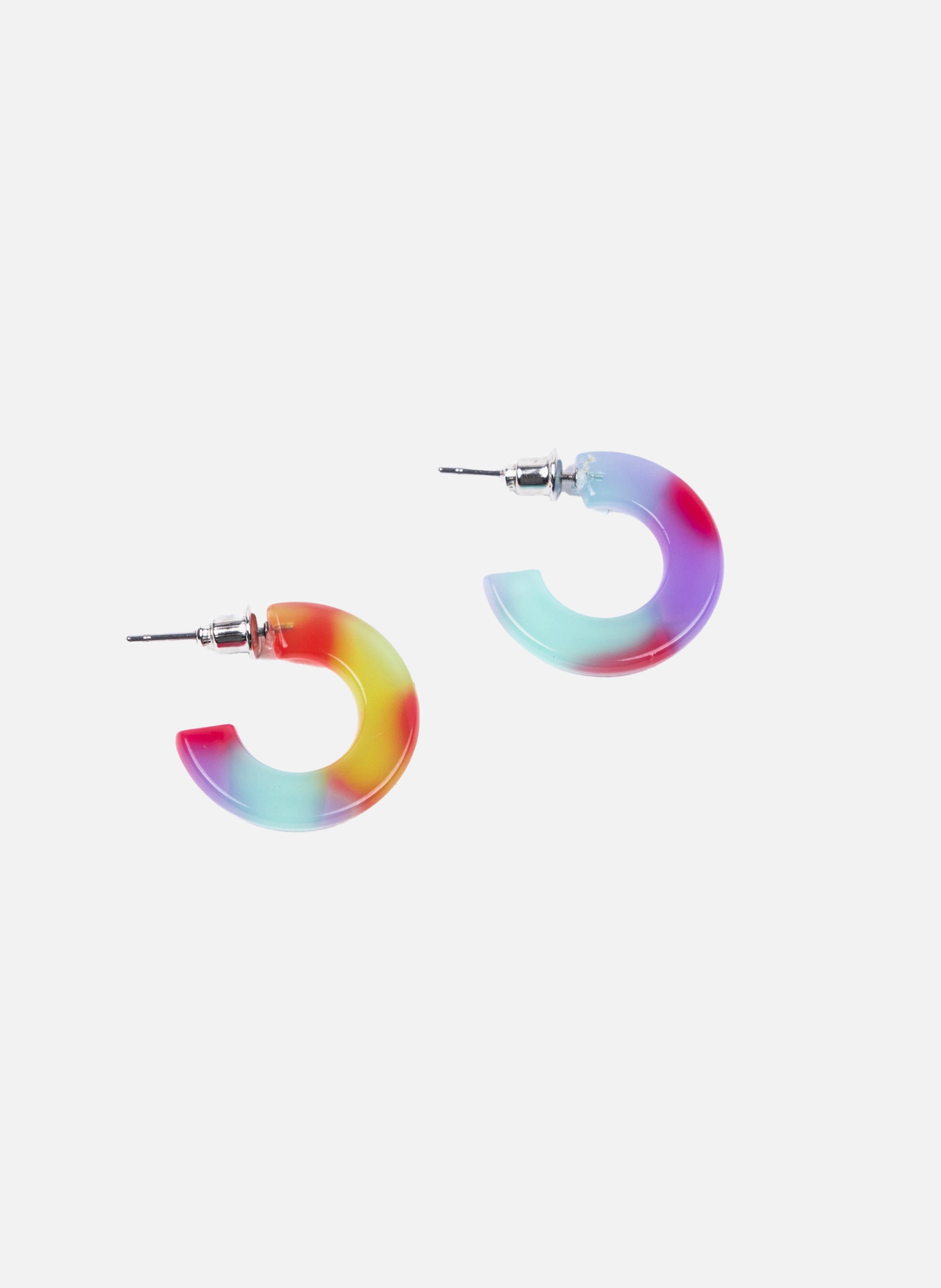 Boucles d'oreilles osaka en acétate de cellulose KURAGE GINZA Multicolore