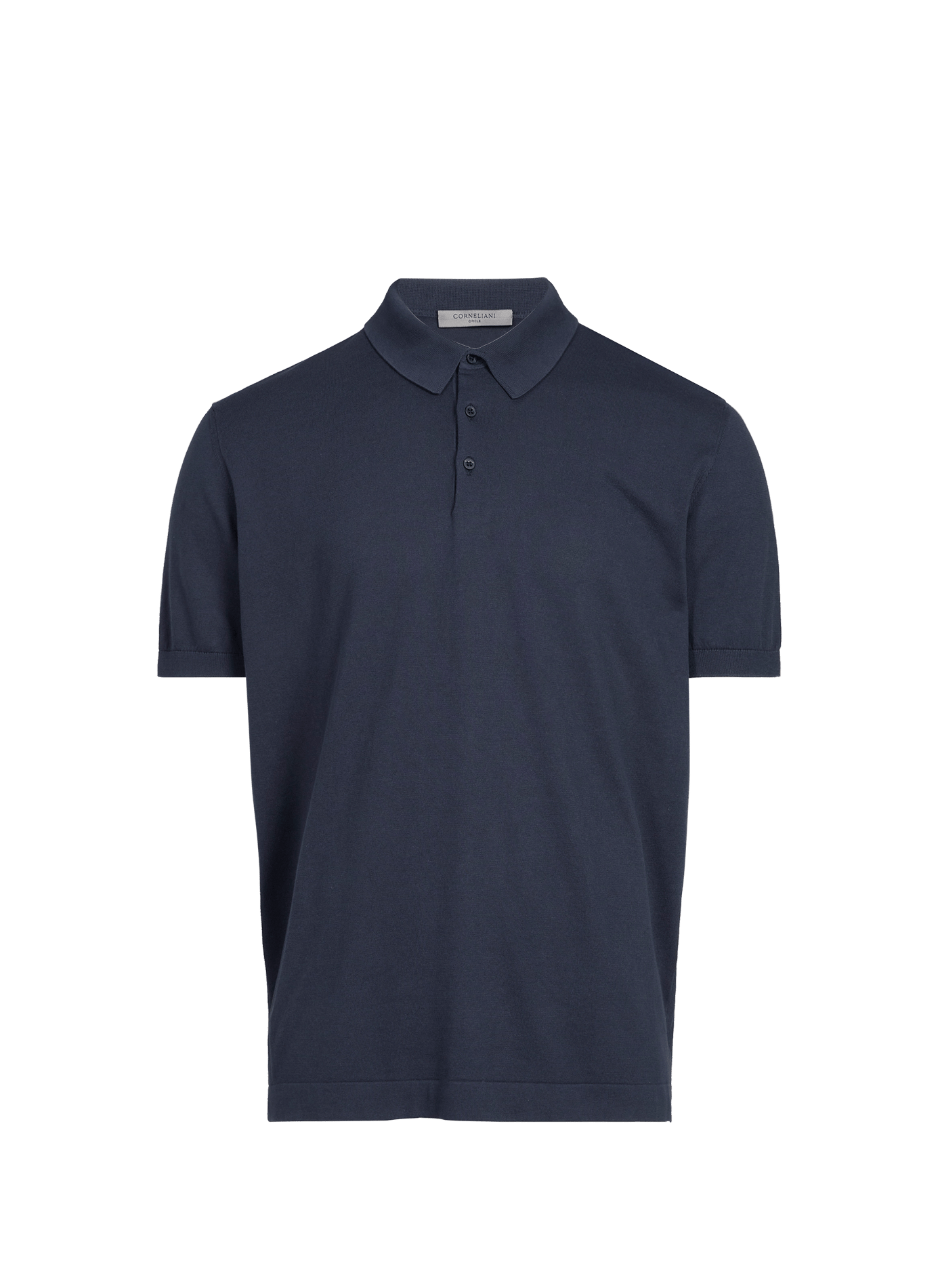 Polo a maniche corte in cotone CORNELIANI Blu