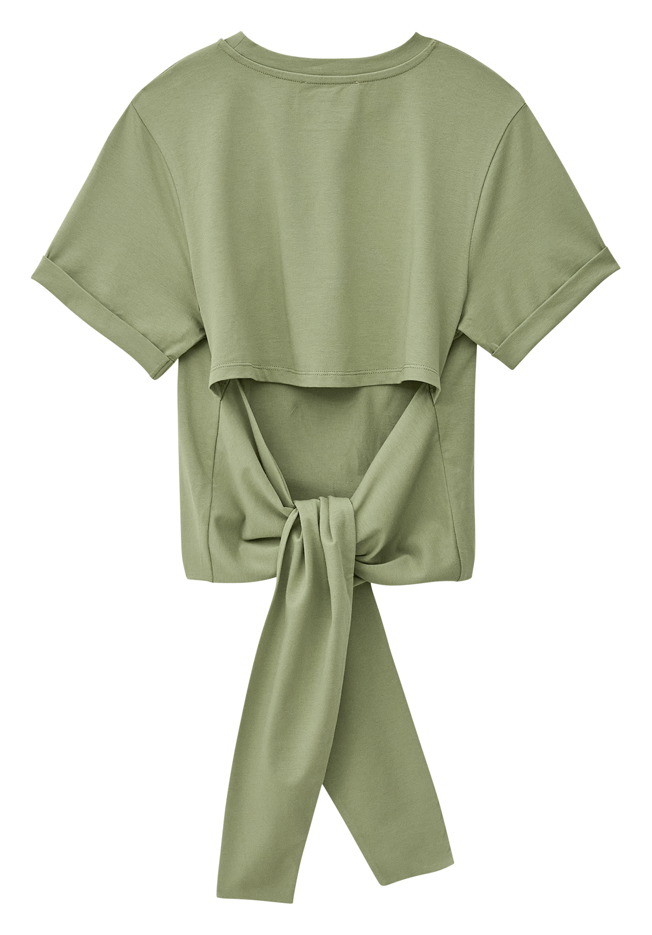 Tee-shirt col rond en coton blanca BA&SH Kaki