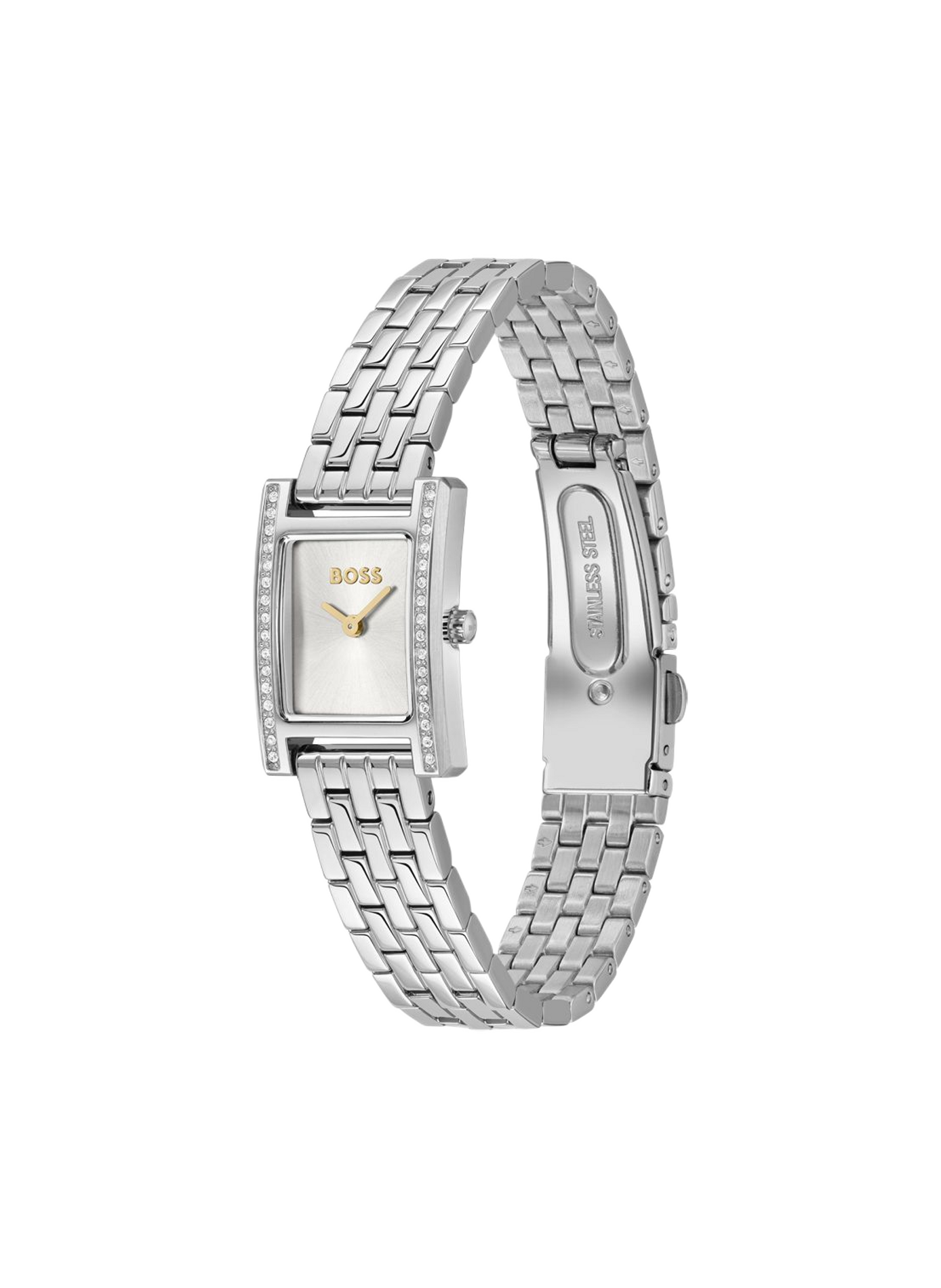 Montre quartz Lucy Precious en acier inoxydable BOSS MONTRES Blanc