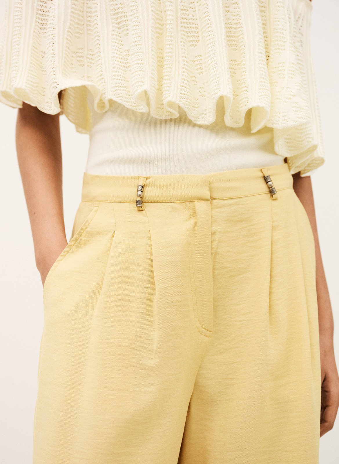 Pantalon large deana BA&SH Beige