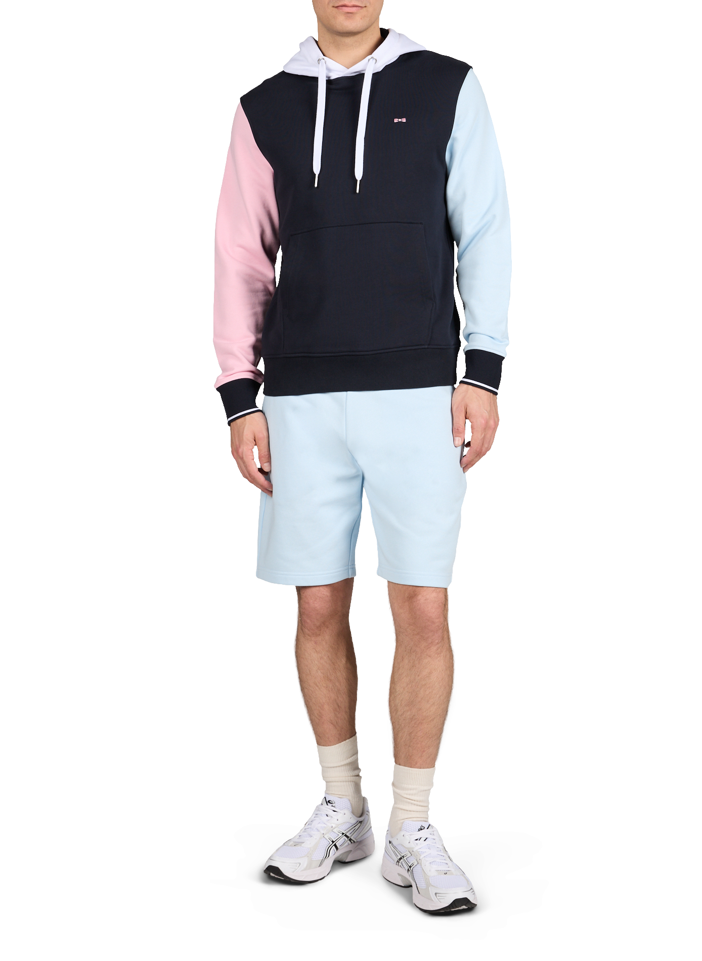 Hooded cotton fleece sweatshirt EDEN PARK Blue