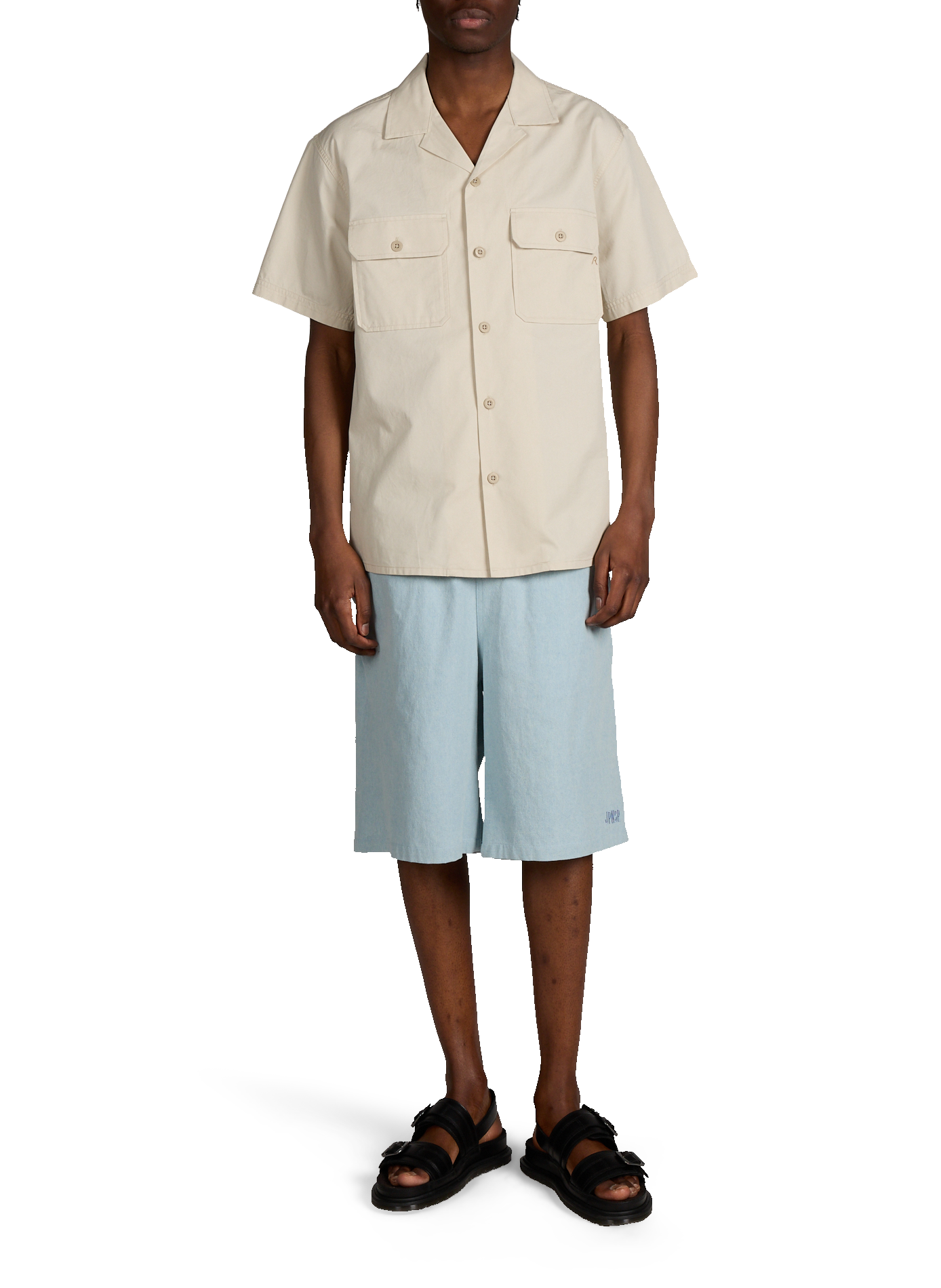 Short-sleeved cotton shirt REPLAY Beige