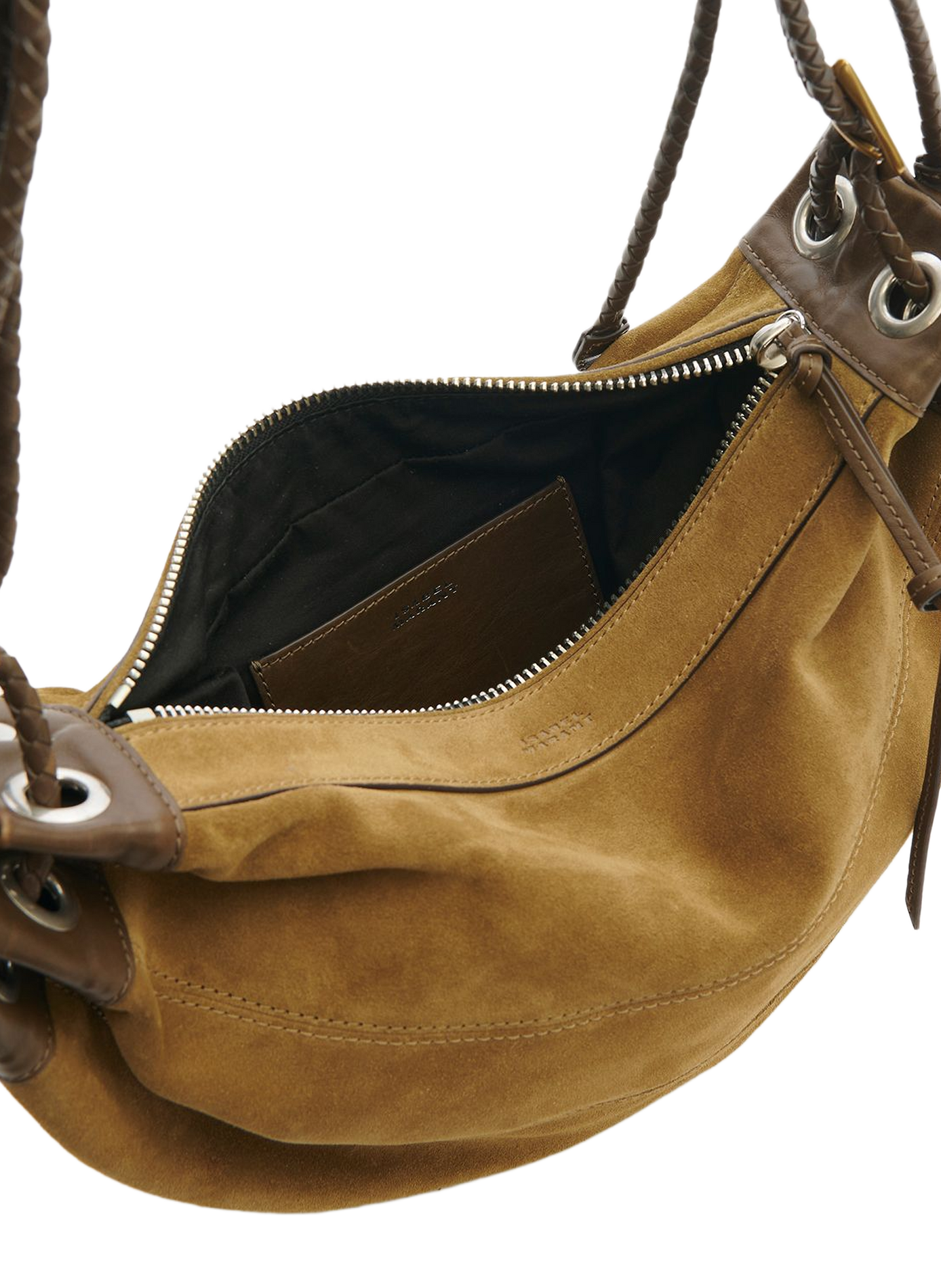 Shoulder bag Maia Medium in suede calf leather ISABEL MARANT Brown