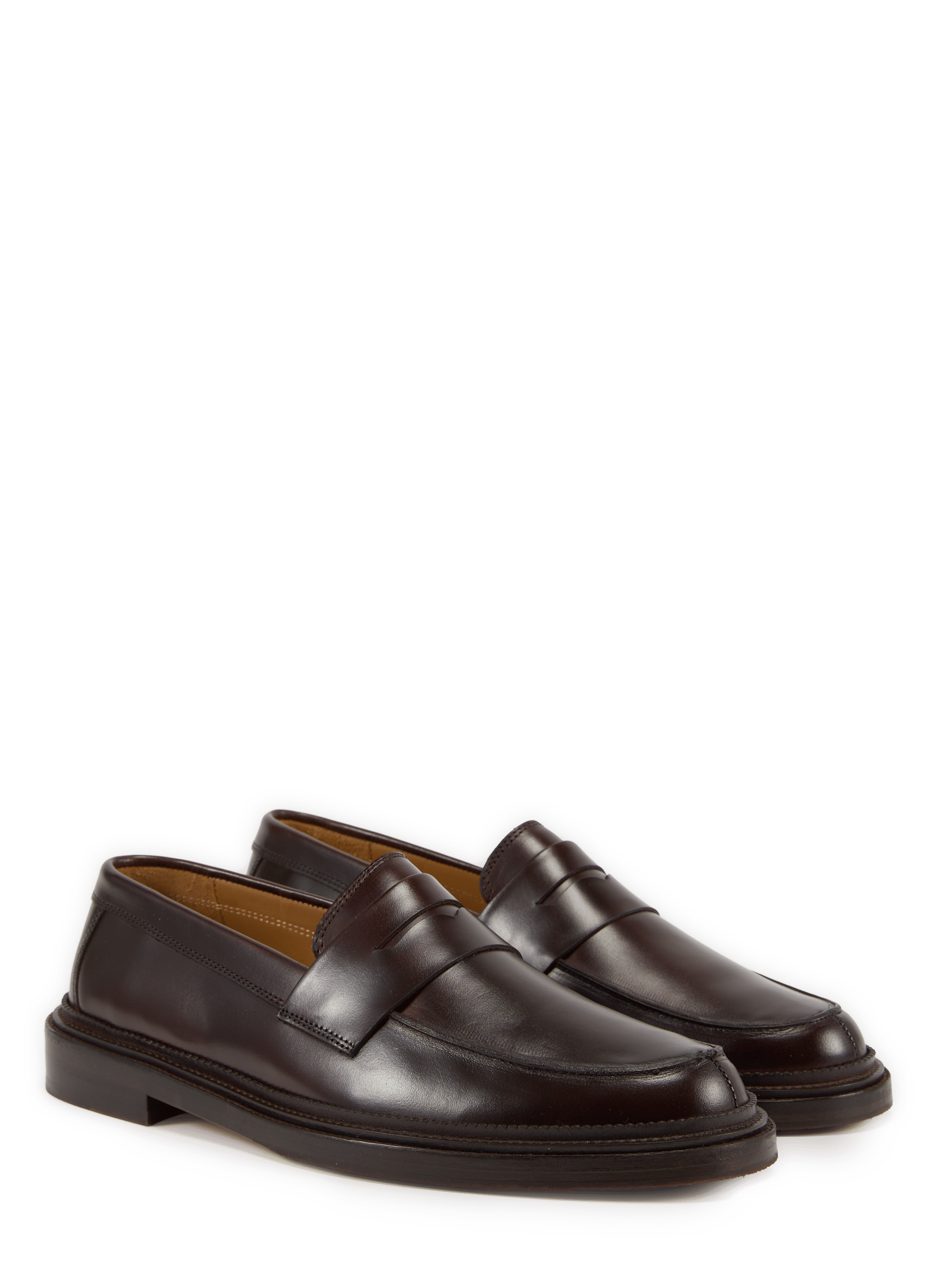 Mark leather derbies BOBBIES Brown