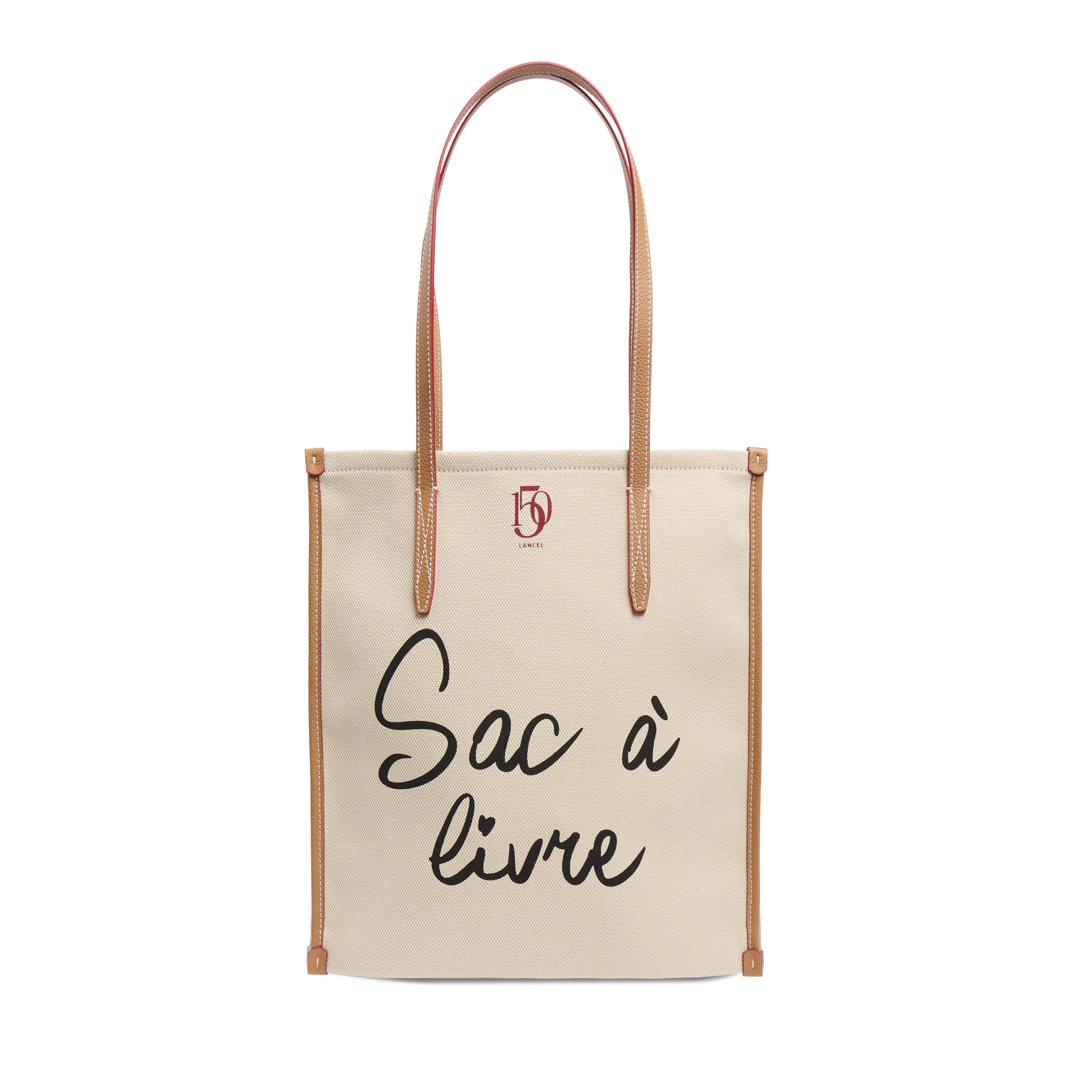 Shopper bag capsule 150 jaar in canvas en rundleer LANCEL Veelkleurig