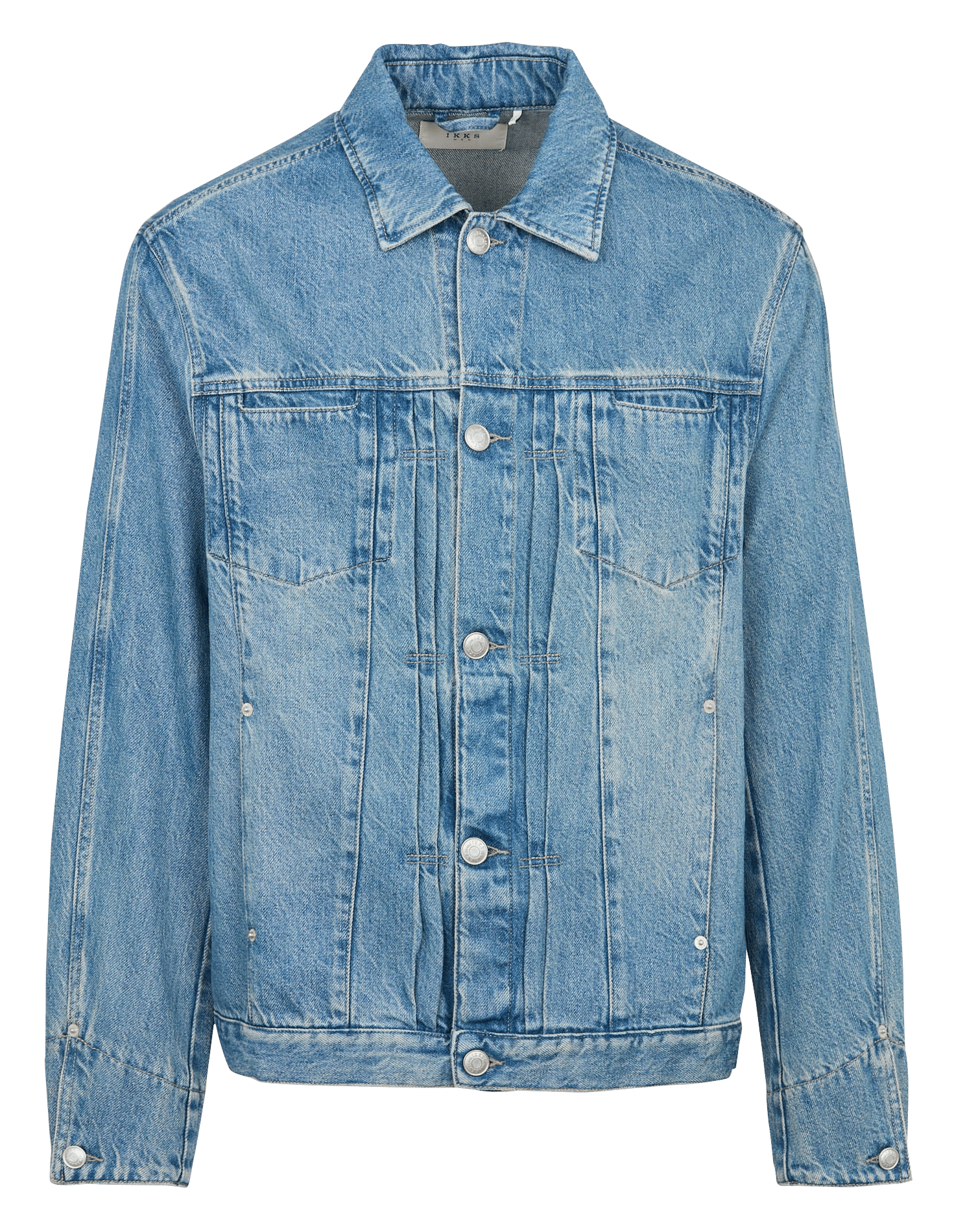 Veste en jean droite boutonnée IKKS Bleu