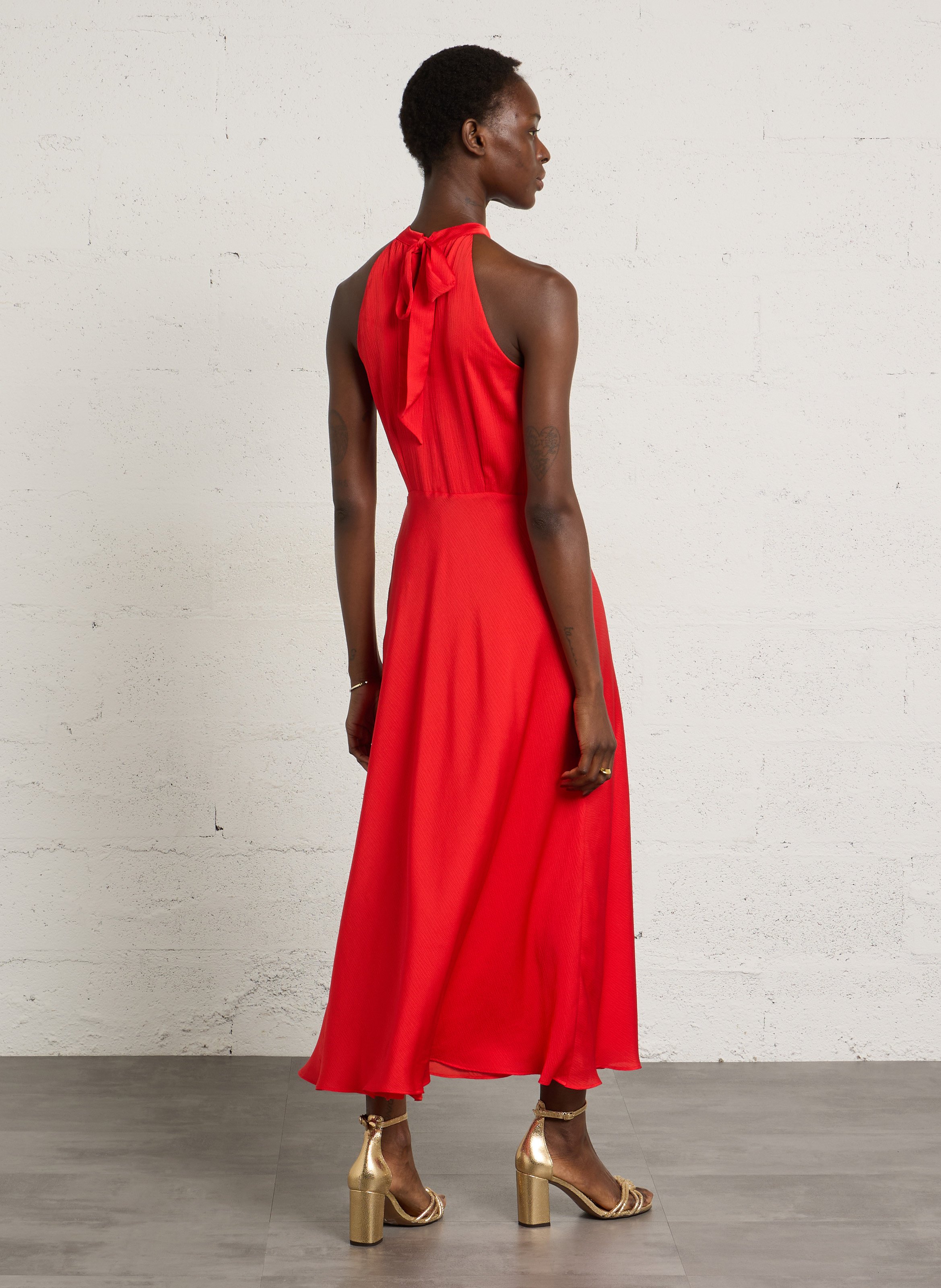 Robe longue ample fluide berey MAISON 123 Rouge