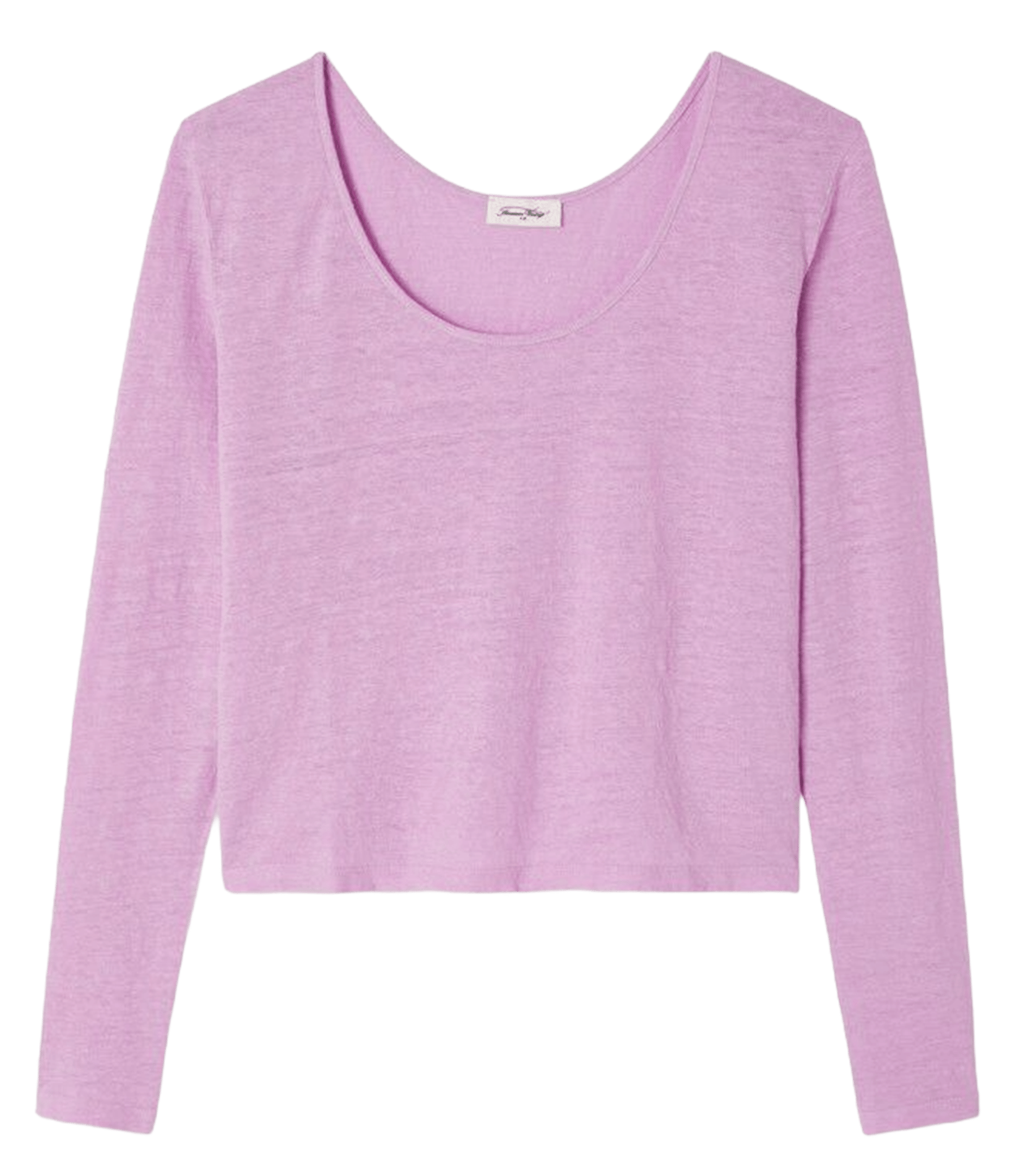 Tee-shirt droit col rond uni dualy AMERICAN VINTAGE Violet