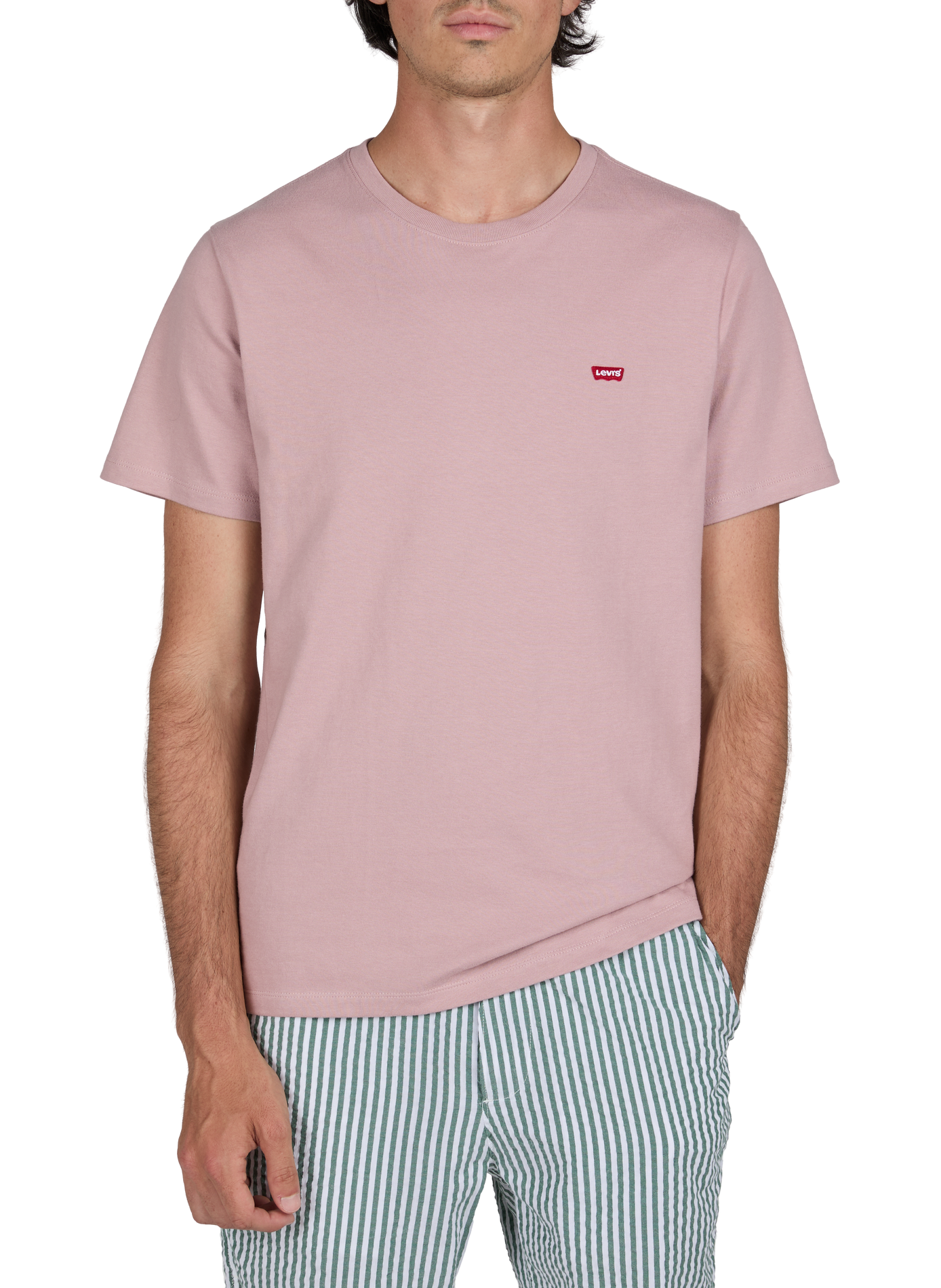 Gerader Baumwoll-T-Shirt LEVI'S Rosa