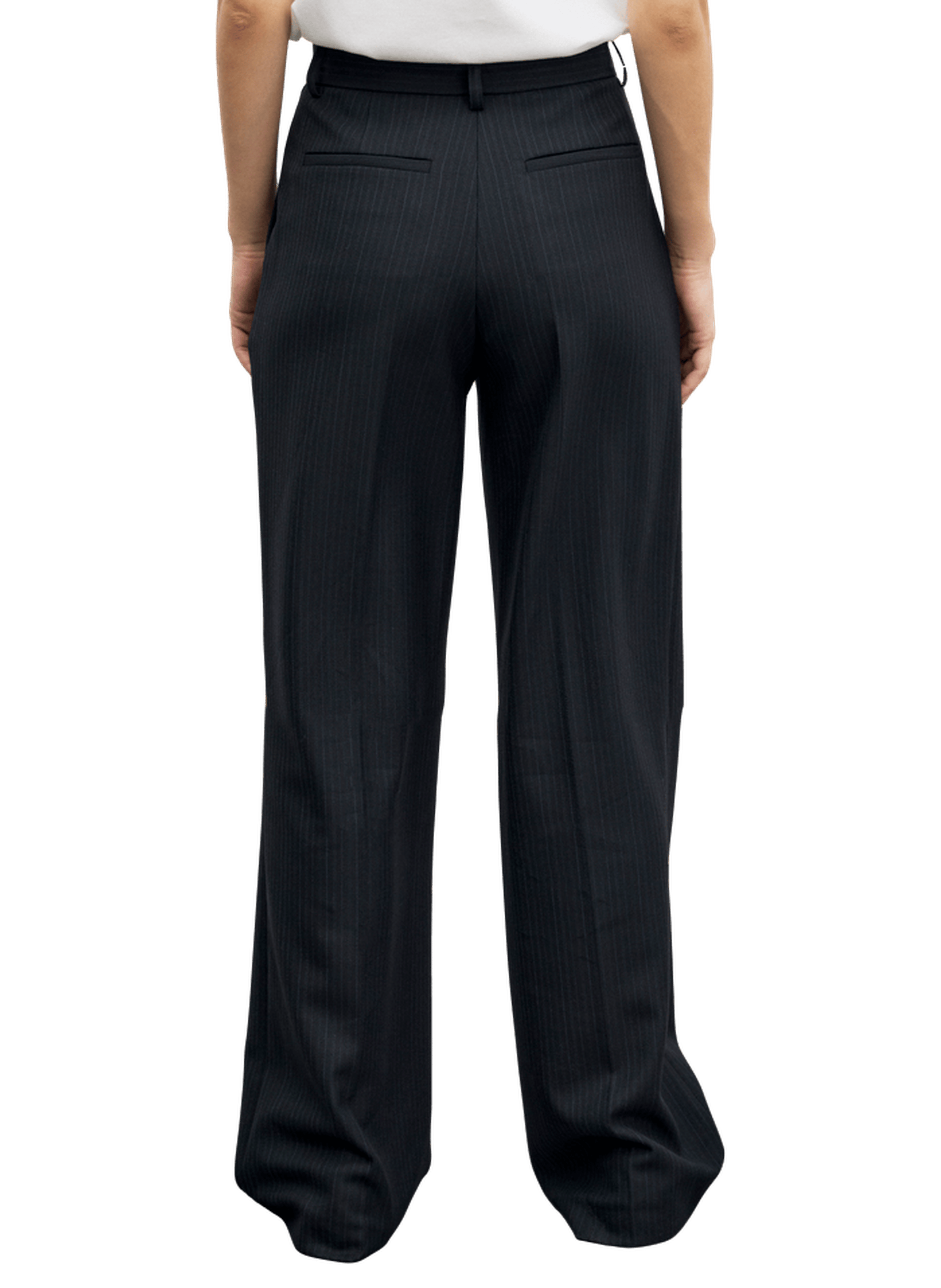Pantalon large de tailleur à fines rayures - mimi GERARD DAREL Noir