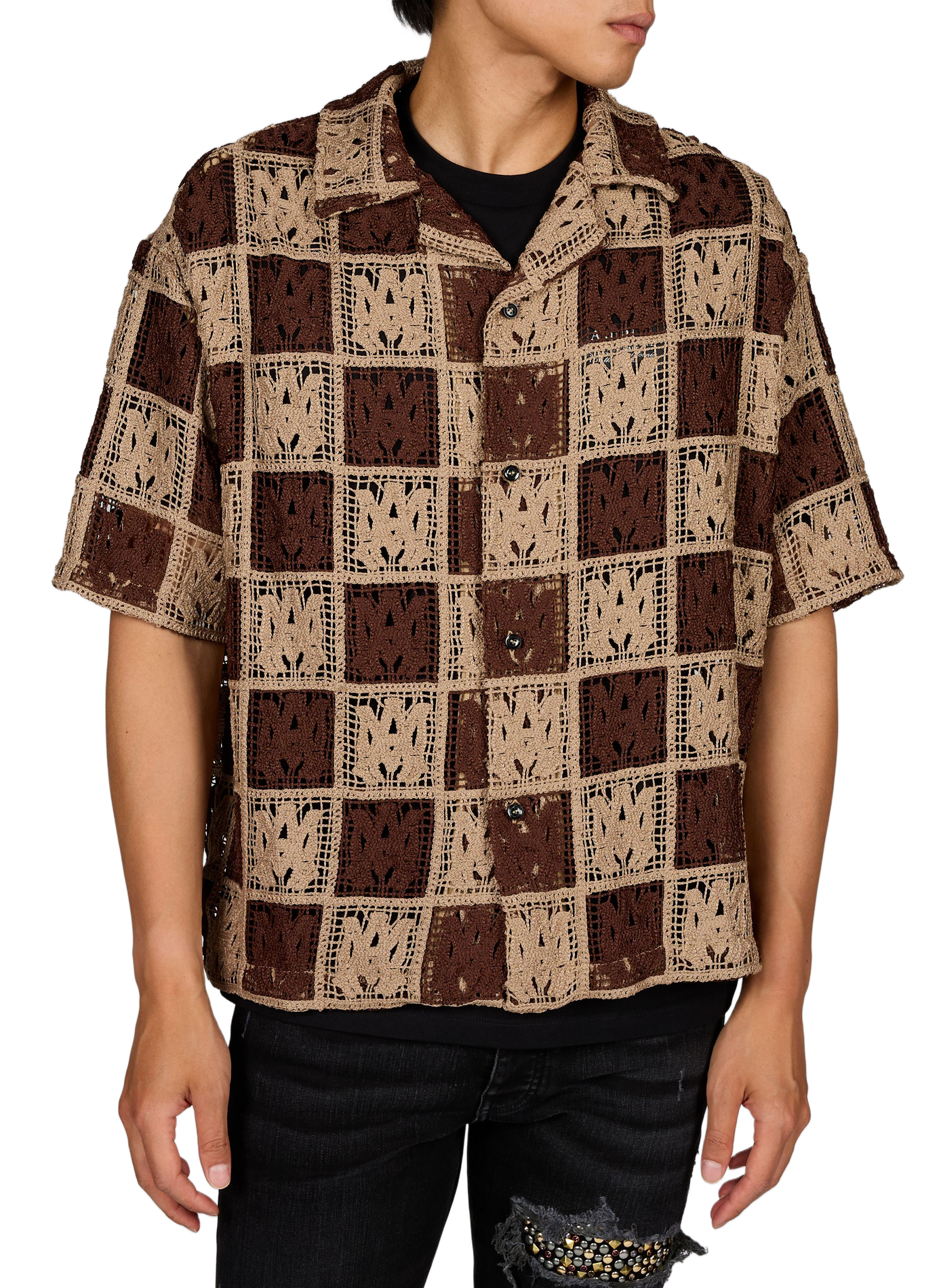 Crochet checkered shirt AMIRI Multicolour