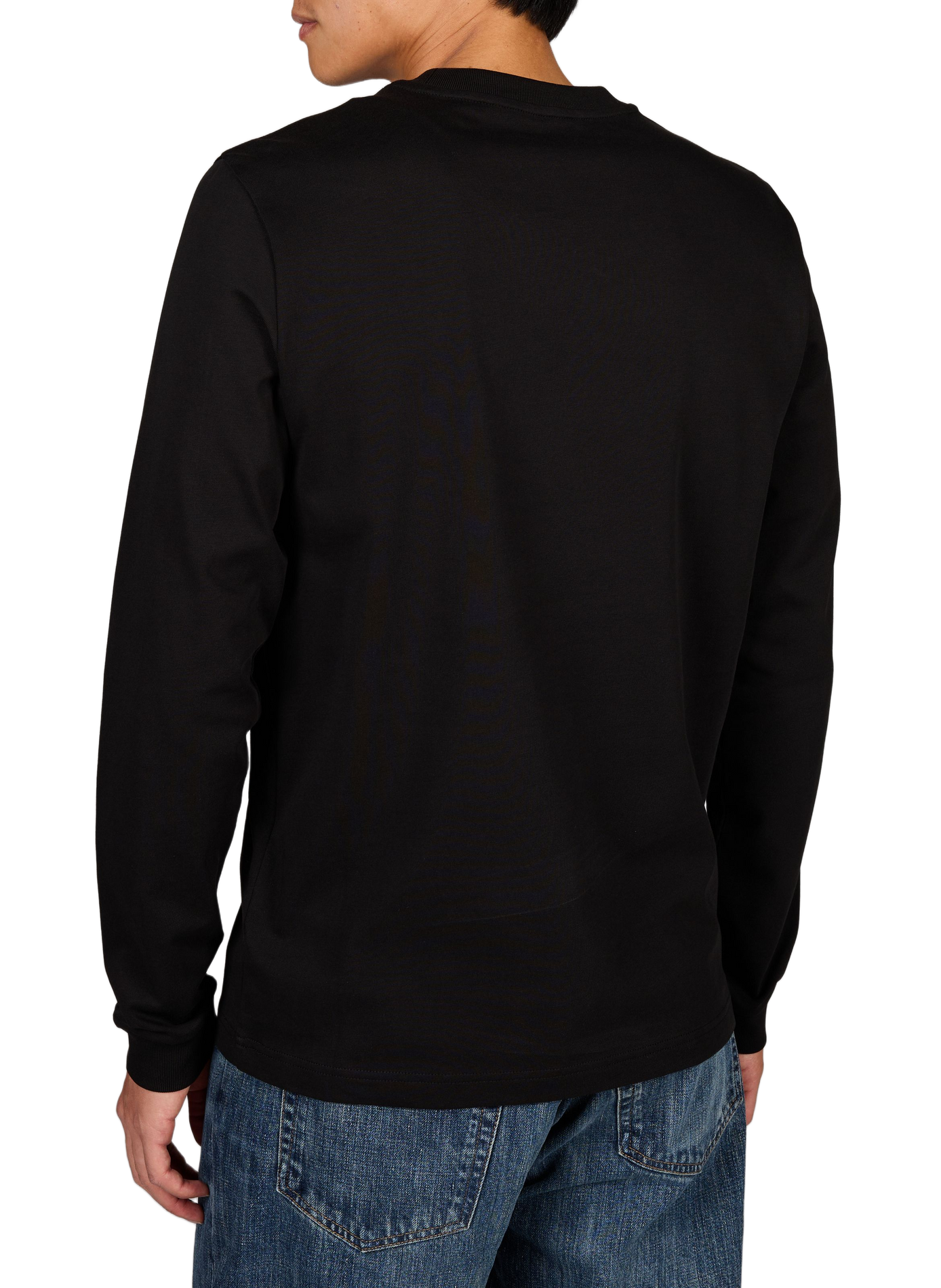 Long-sleeve cotton logo T-shirt MONCLER Black
