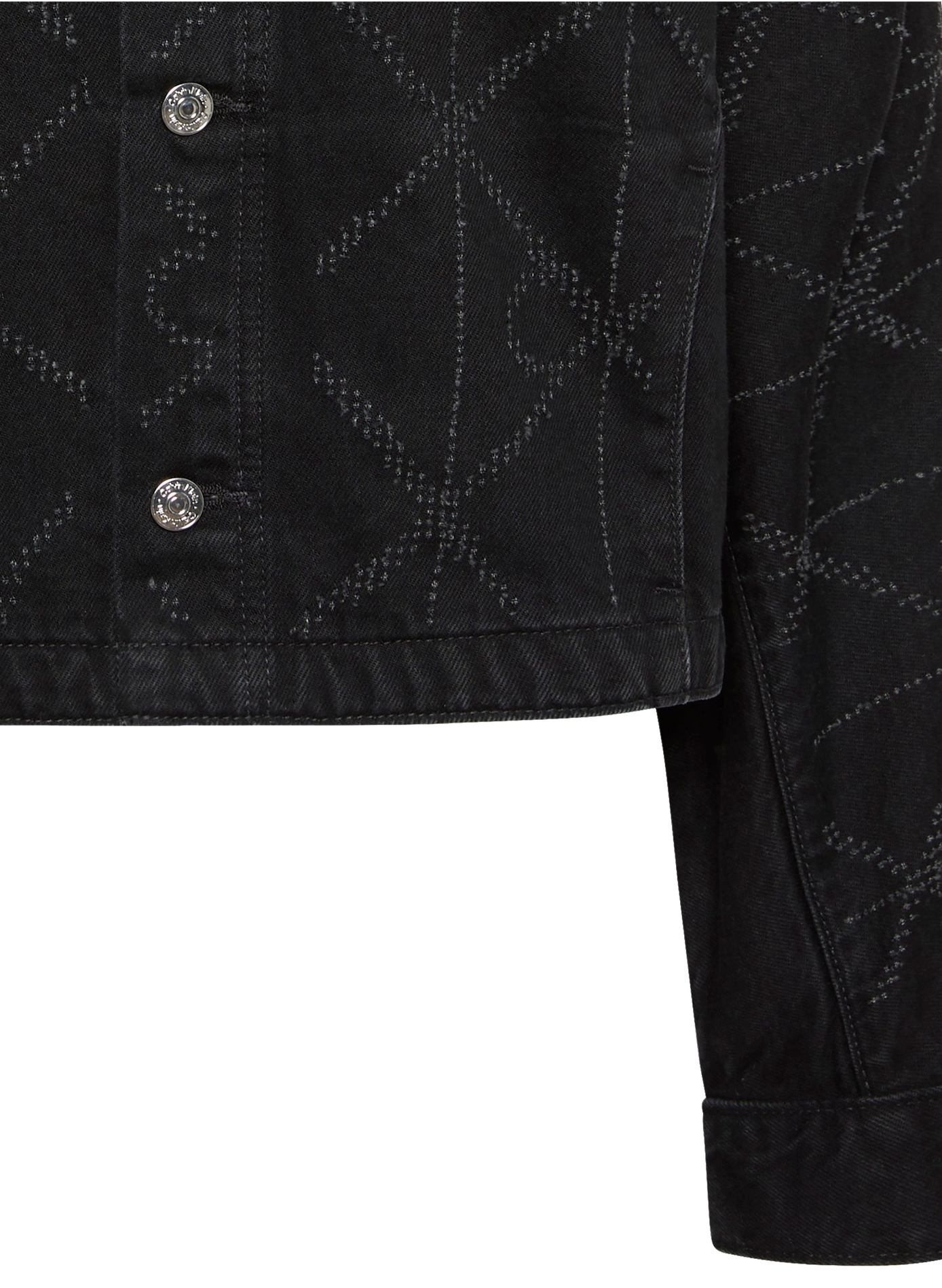 Straight cotton denim jacket CALVIN KLEIN Black