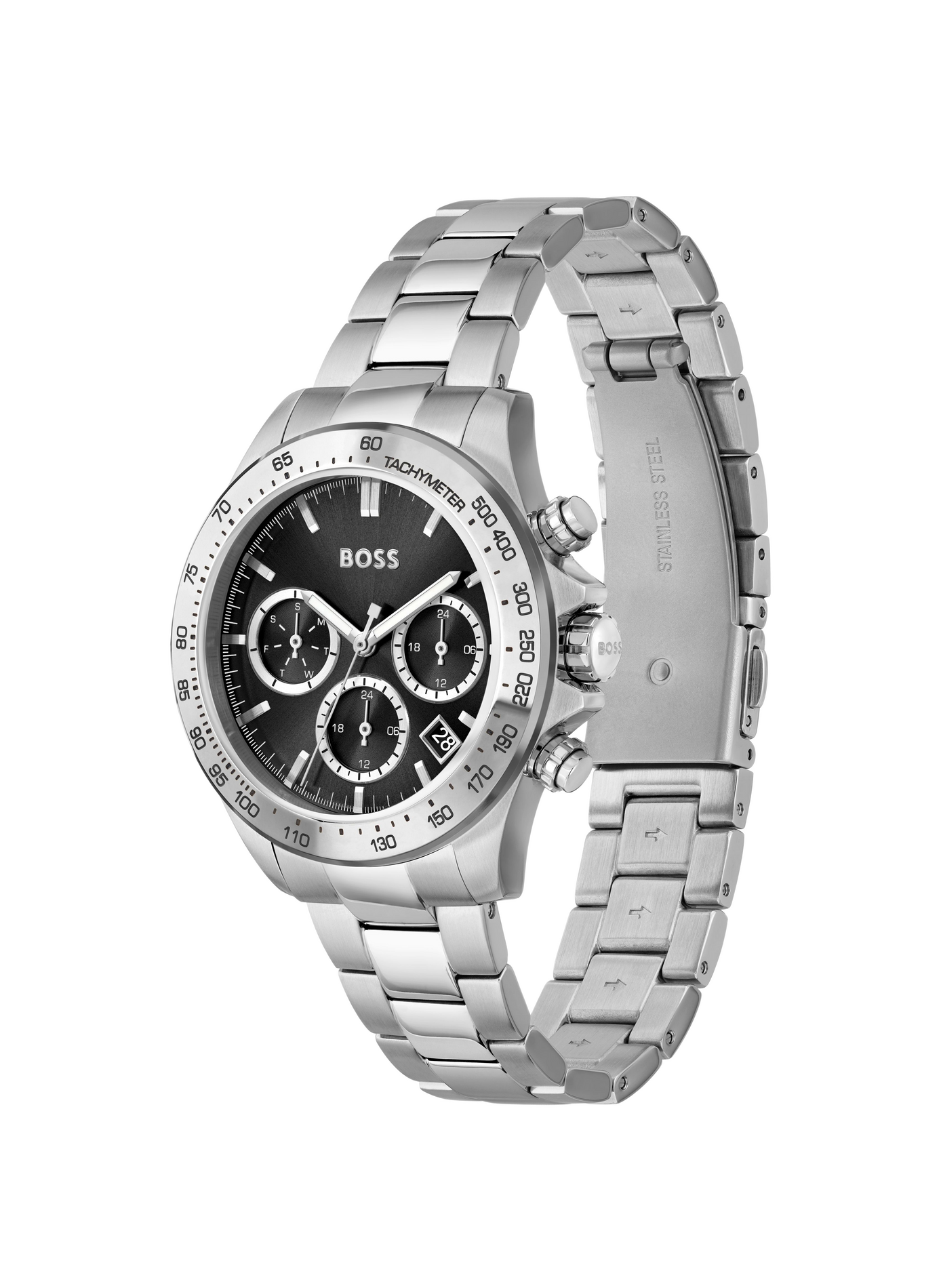 Montre quartz Novia en acier inoxydable BOSS Noir