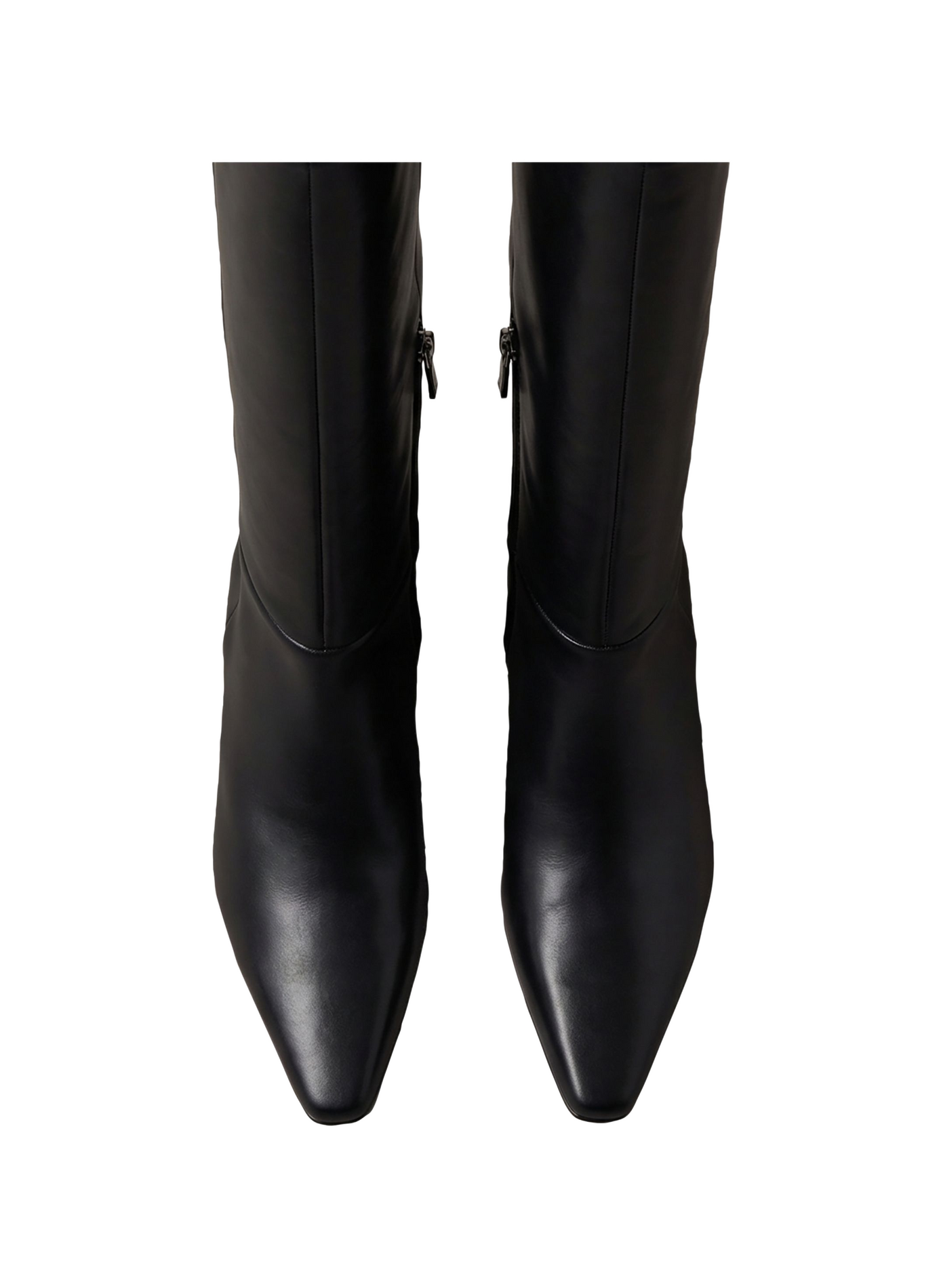 Hohe Leya Stiefel aus Leder CALVIN KLEIN Schwarz