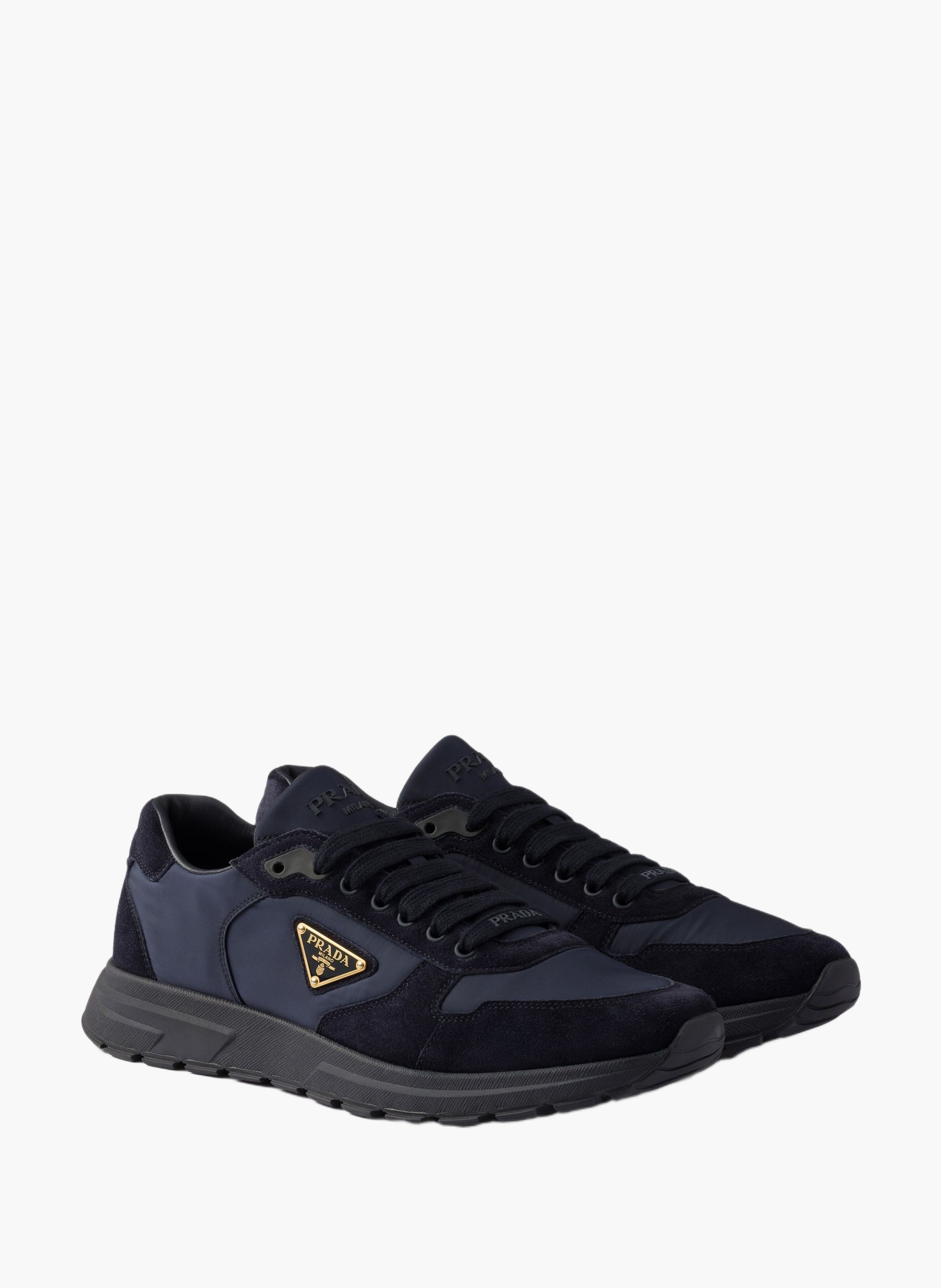 Sneakers prax 2.0 en re-nylon et veau velours PRADA Bleu