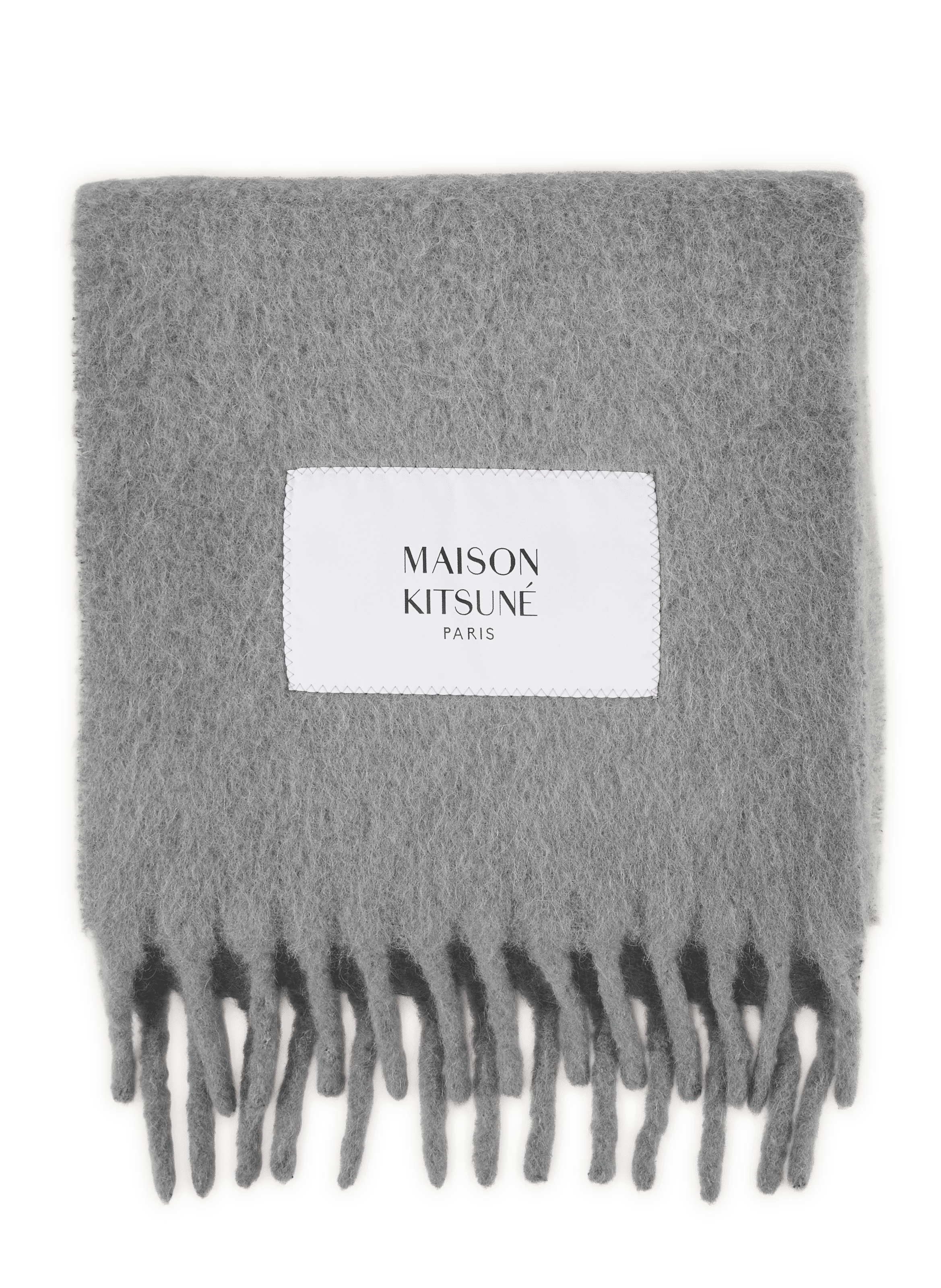 Schal aus Wollmischung MAISON KITSUNÉ Grau
