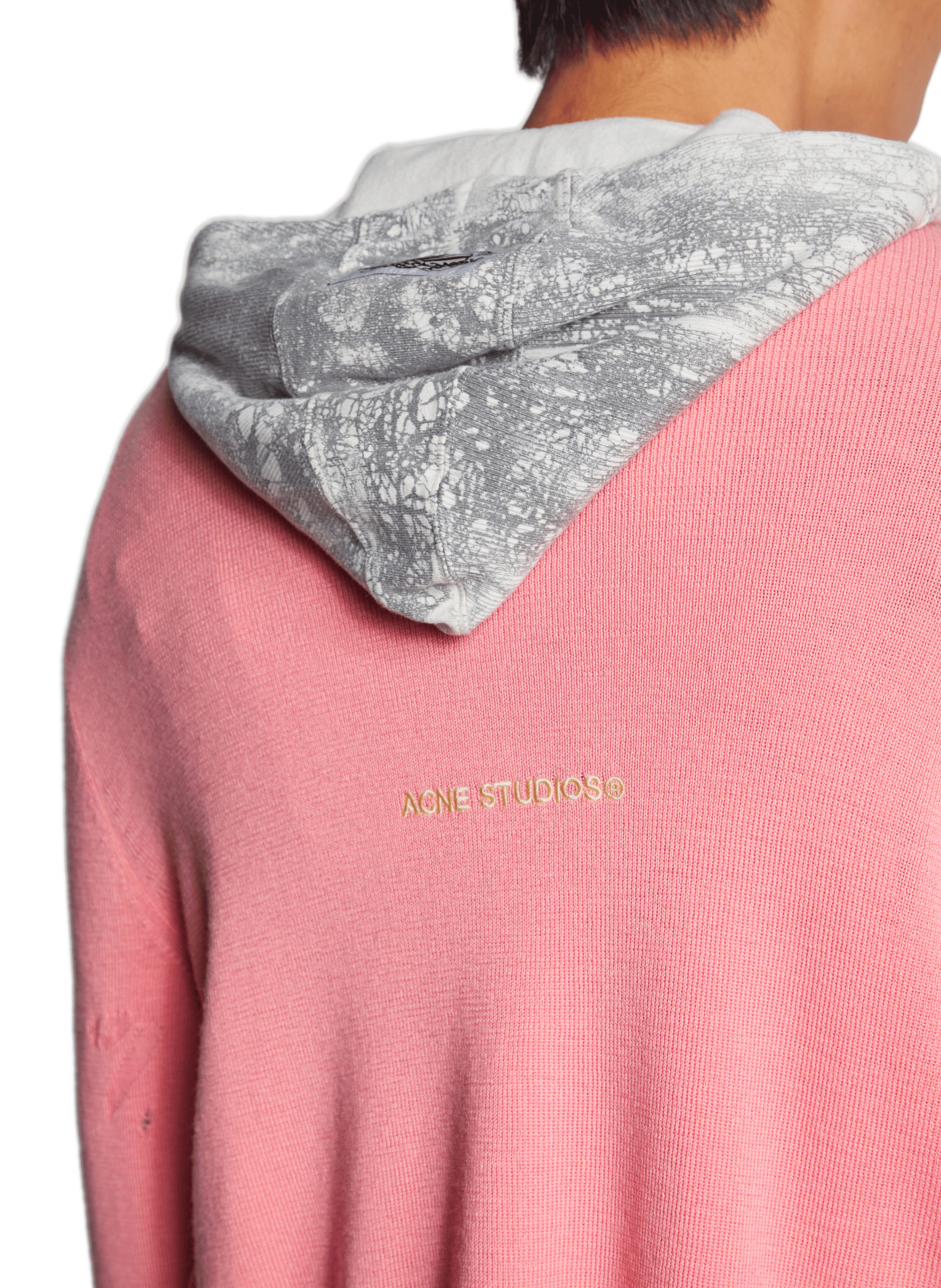Gilet zippé en laine mélangée ACNE STUDIOS Rose