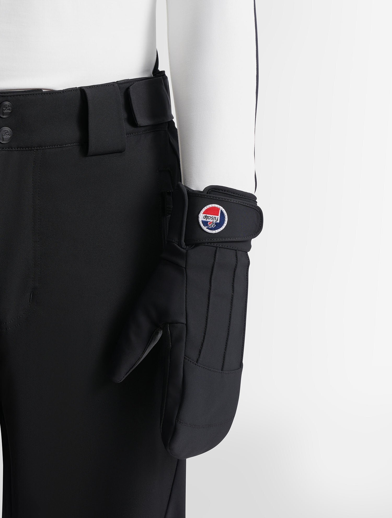 Moufles de ski glacier mitten polyester FUSALP Noir