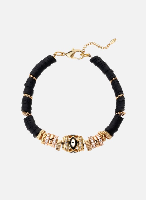 Bracelet avec perles et breloque réglable bangalor Noir by HIPANEMA HIPANEMA Bracelet avec perles et breloque réglable bangalor Noir
