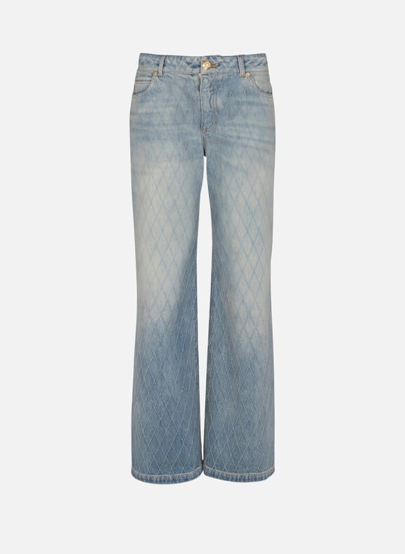 Jean droit en denim diamond Bleu by BALMAIN BALMAIN Jean droit en denim diamond Bleu