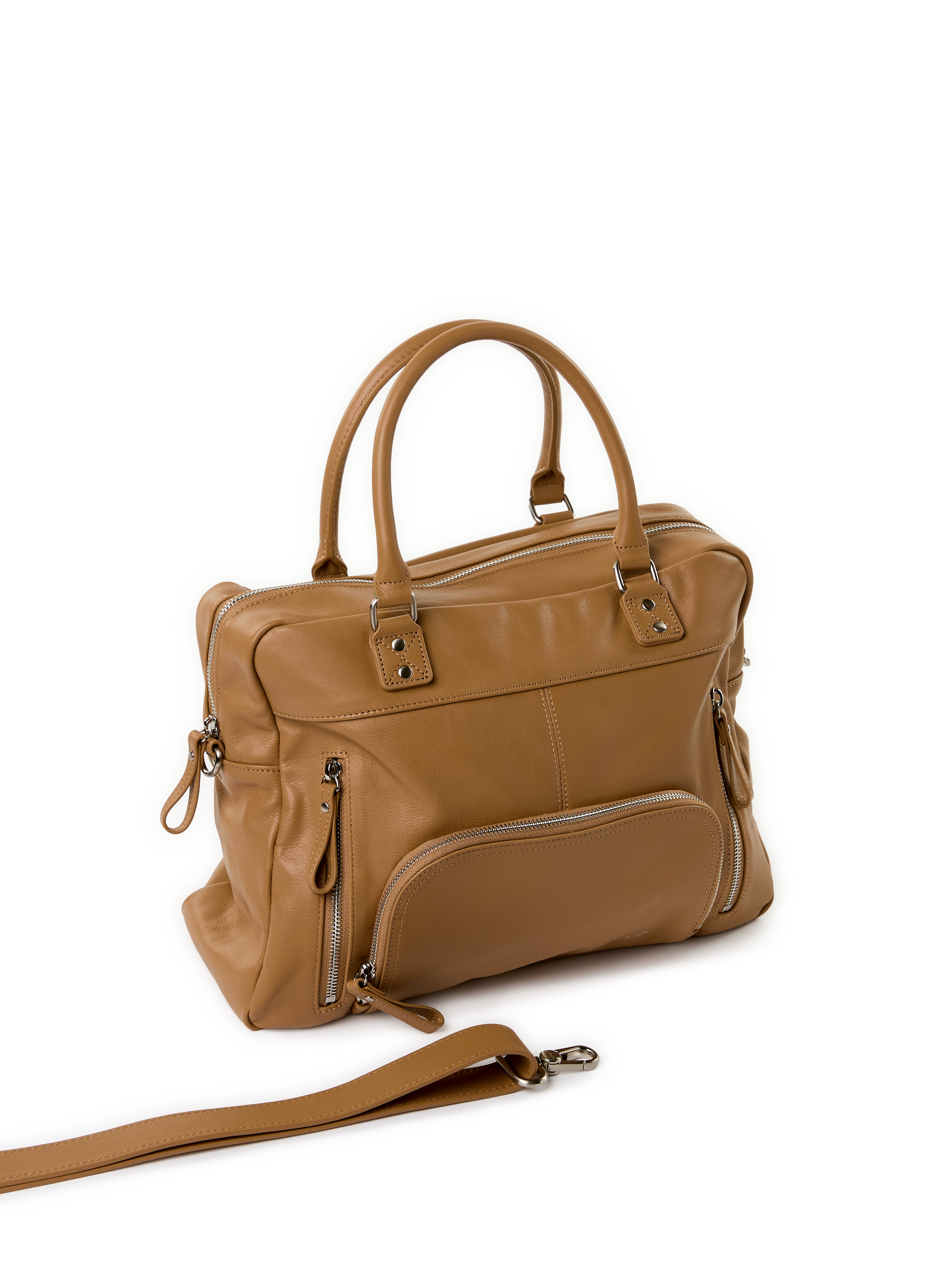 Leather laptop bag NAT &amp; NIN Beige