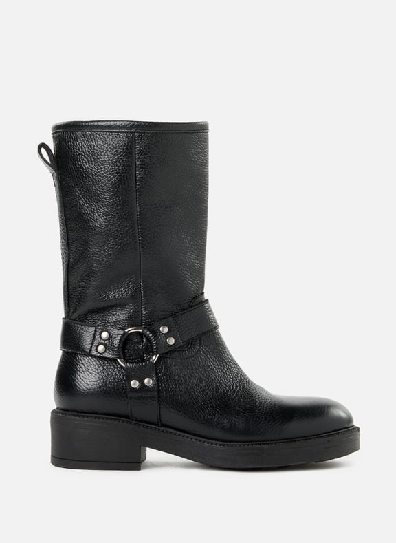 Darla leather biker ankle boots with heels SAISON 1865 Darla leather biker ankle boots with heels SAISON 1865