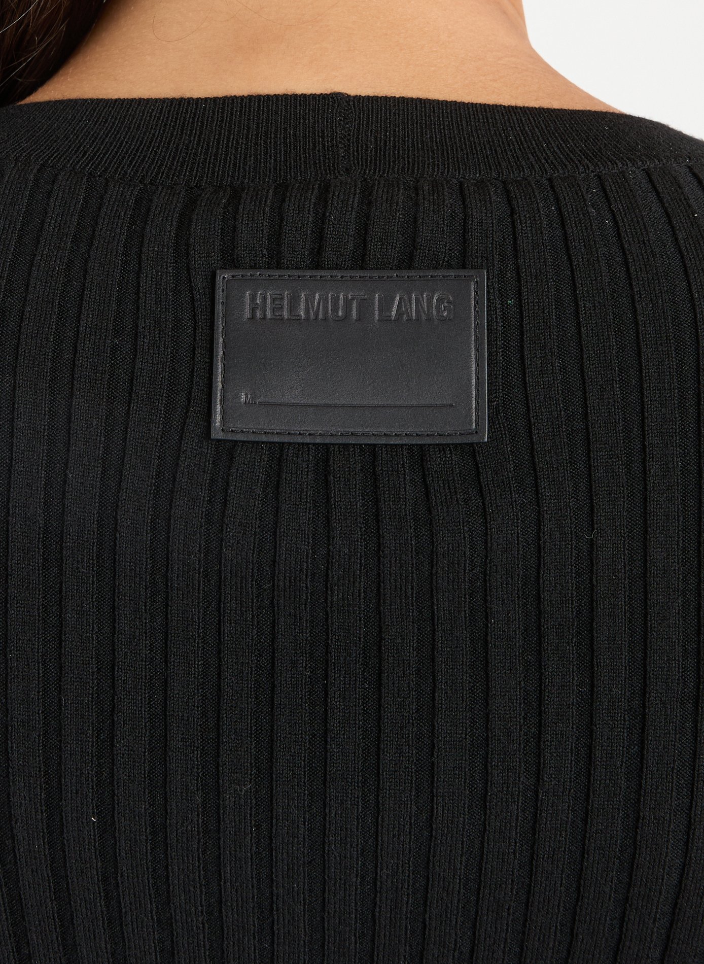 Ribbed wool blend top HELMUT LANG Black