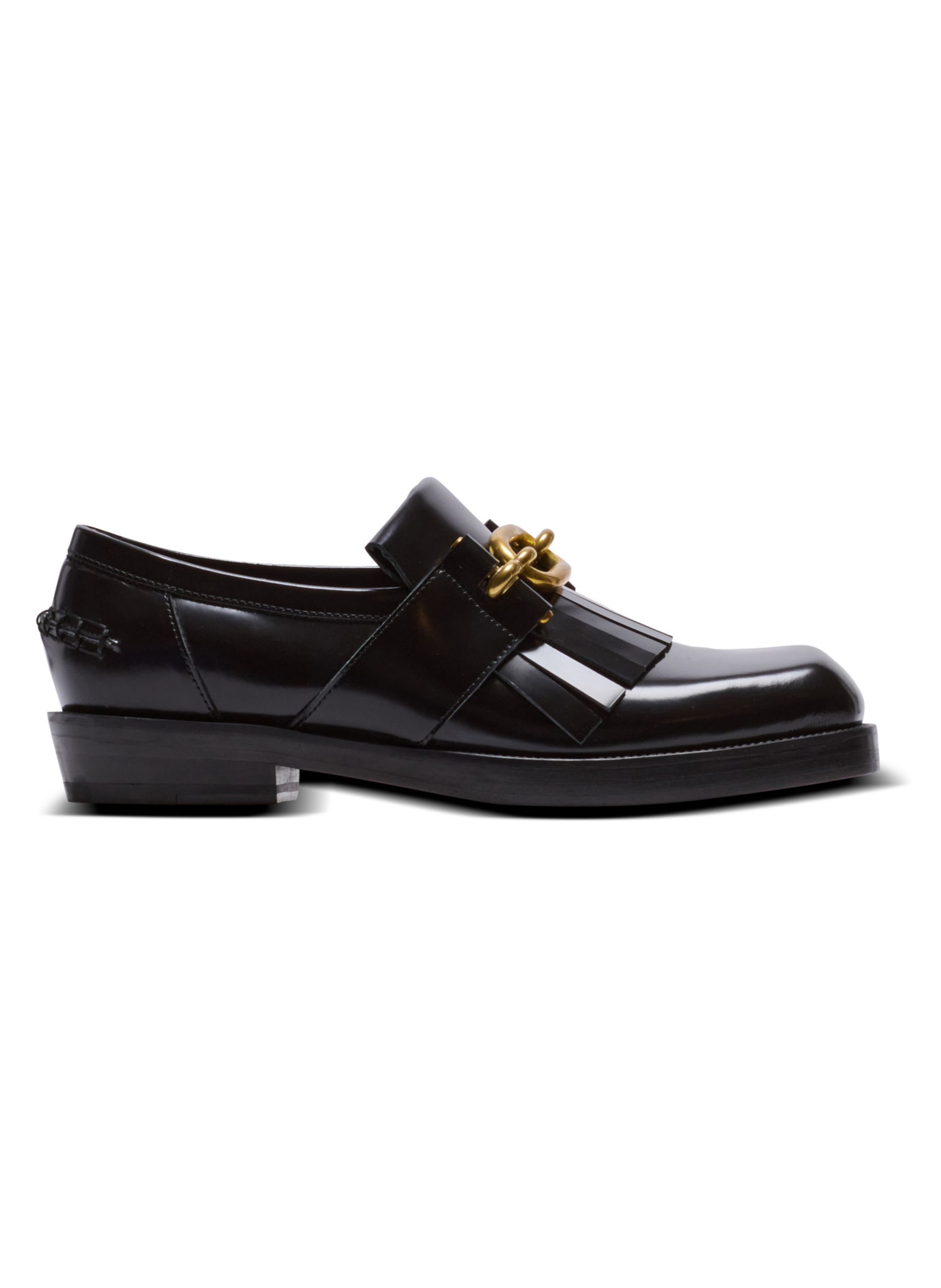 Mocassins sync en cuir glacé BALMAIN Noir