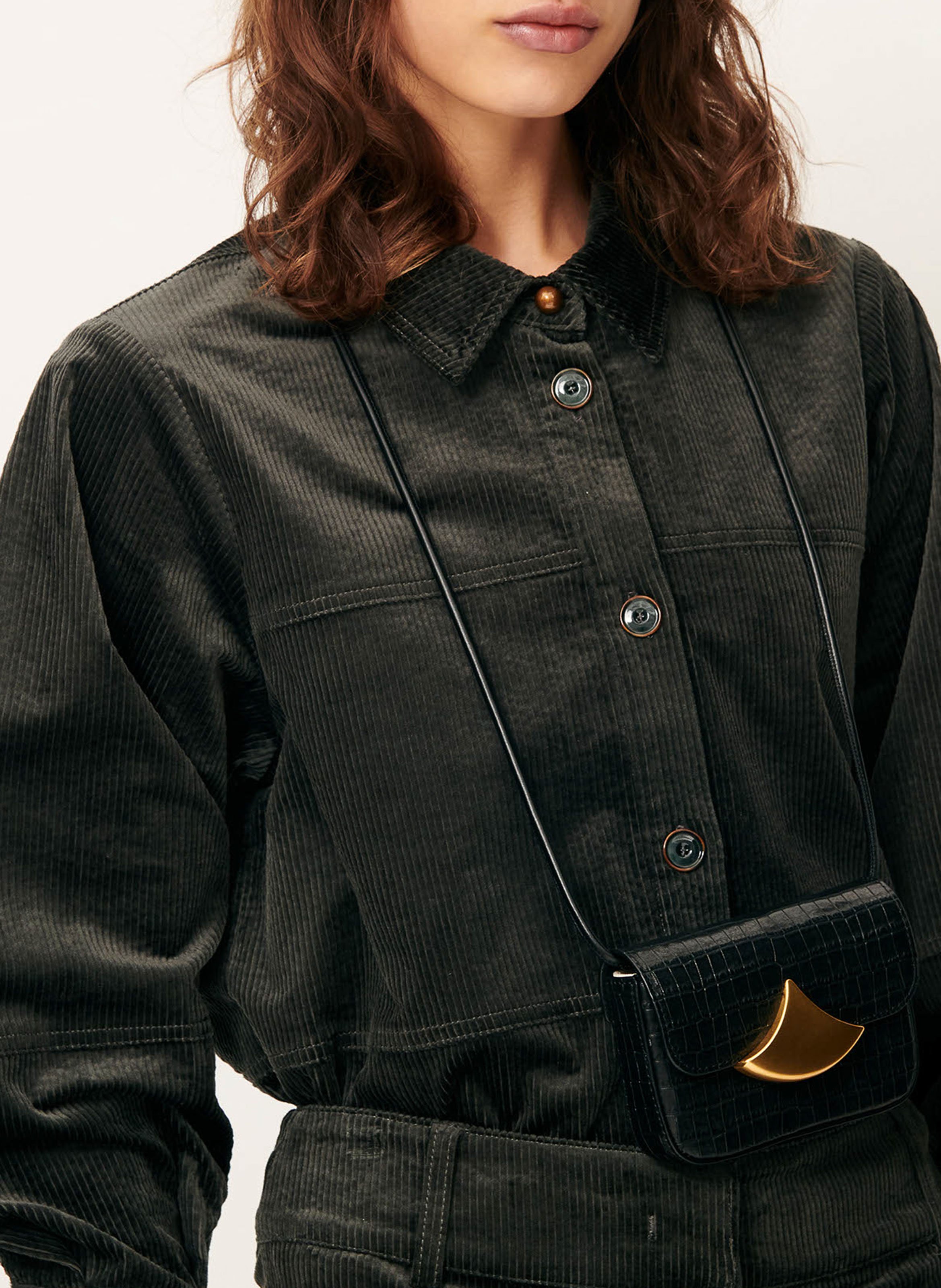 Surchemise ample courte en coton mélangé leotown SESSUN Bleu