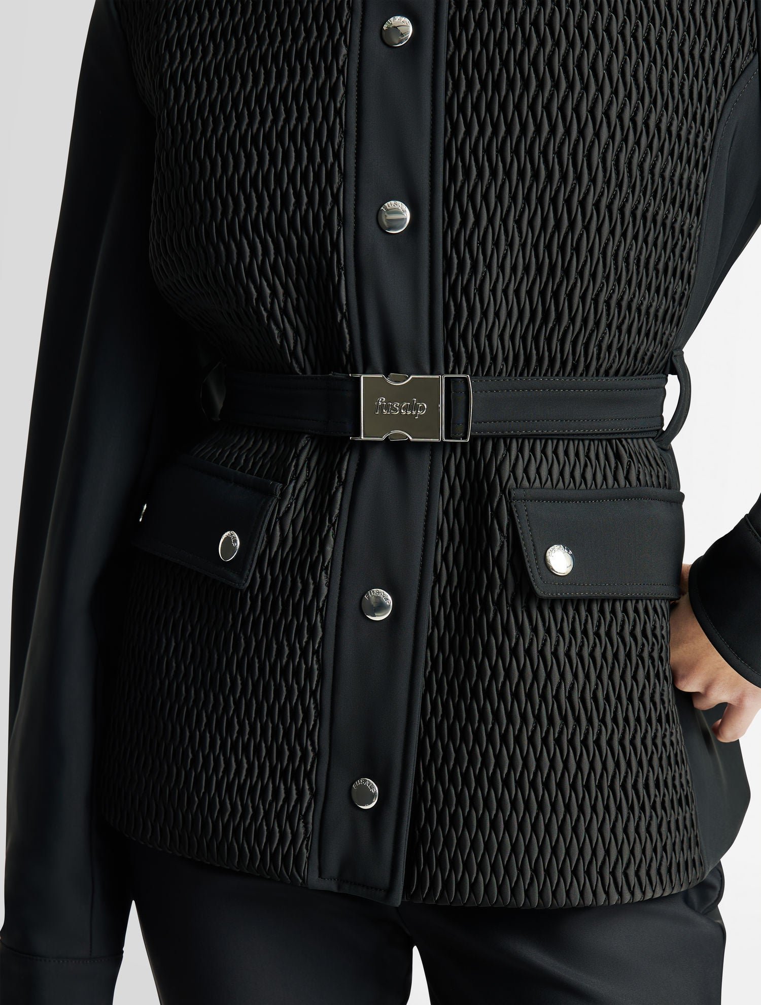 Veste diamara col chemise coupe regular FUSALP Noir