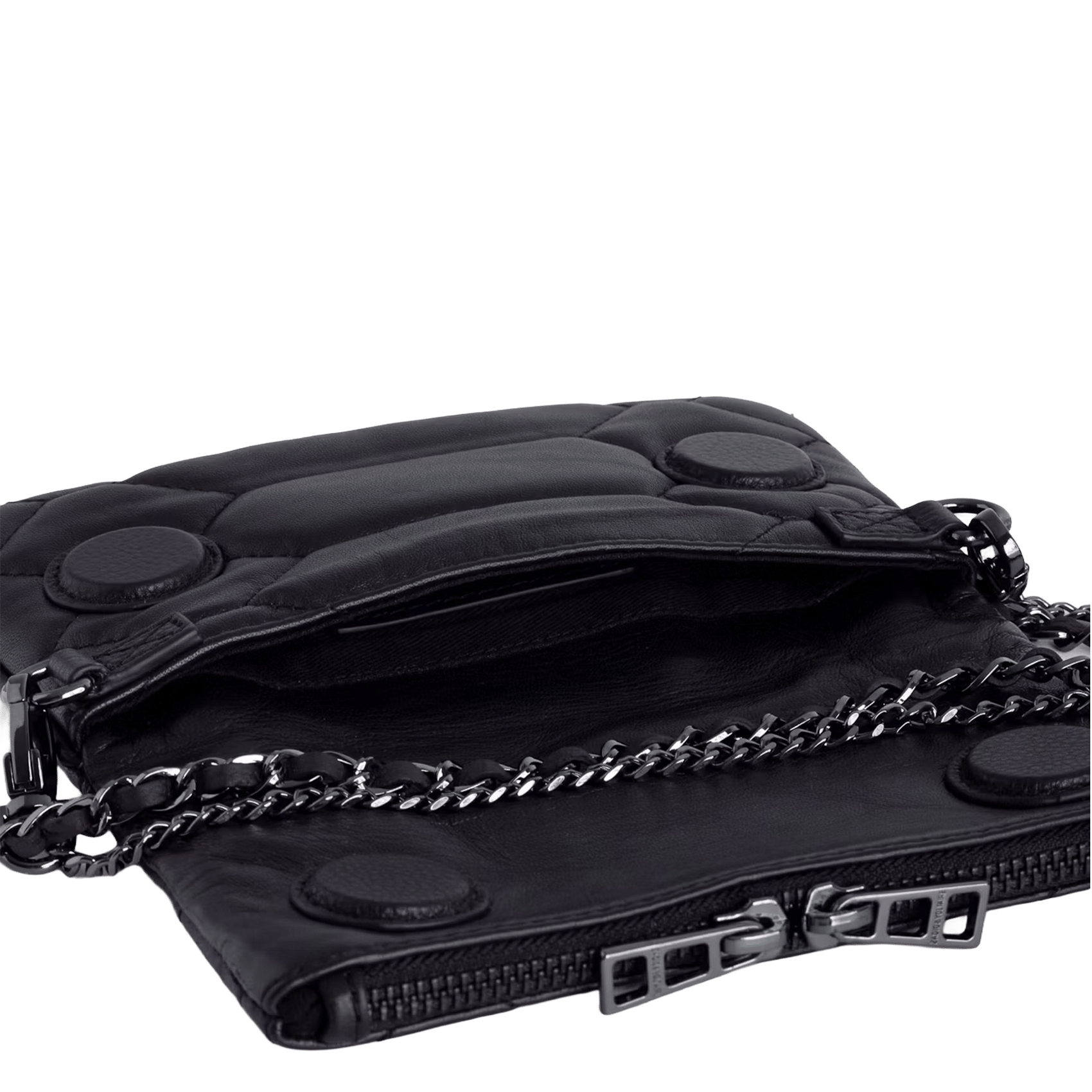 Pochette en cuir matelassé rock nano xl ZADIG&VOLTAIRE Noir