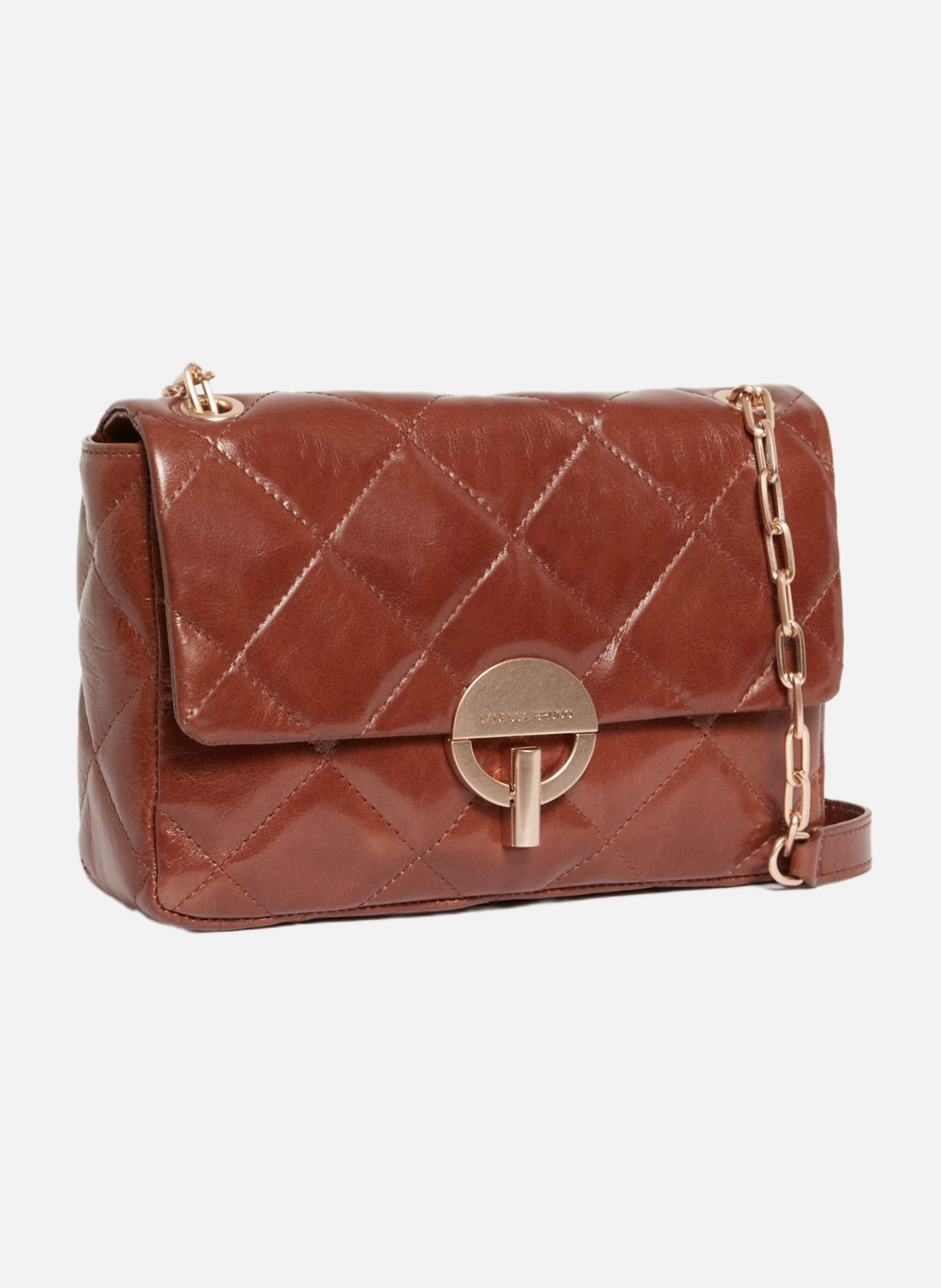 Grand sac moon en cuir VANESSA BRUNO Marron