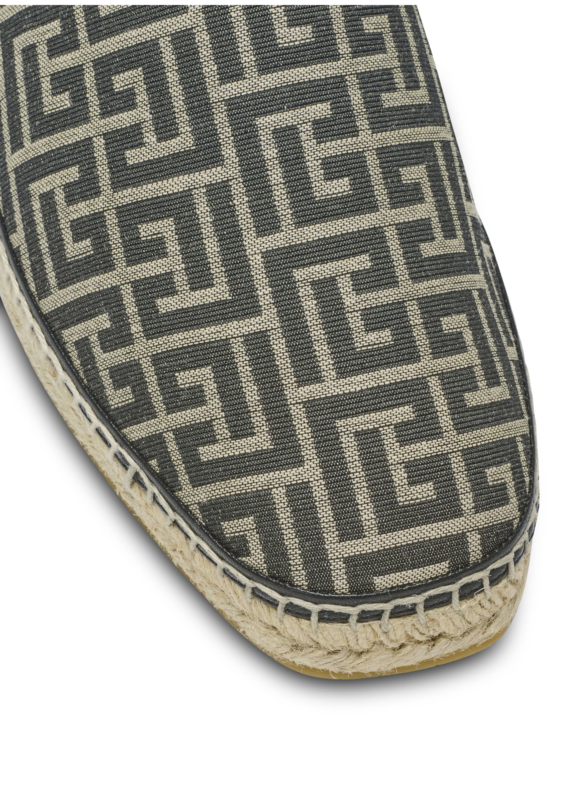 Espadrilles en jacquard monogramme BALMAIN Noir