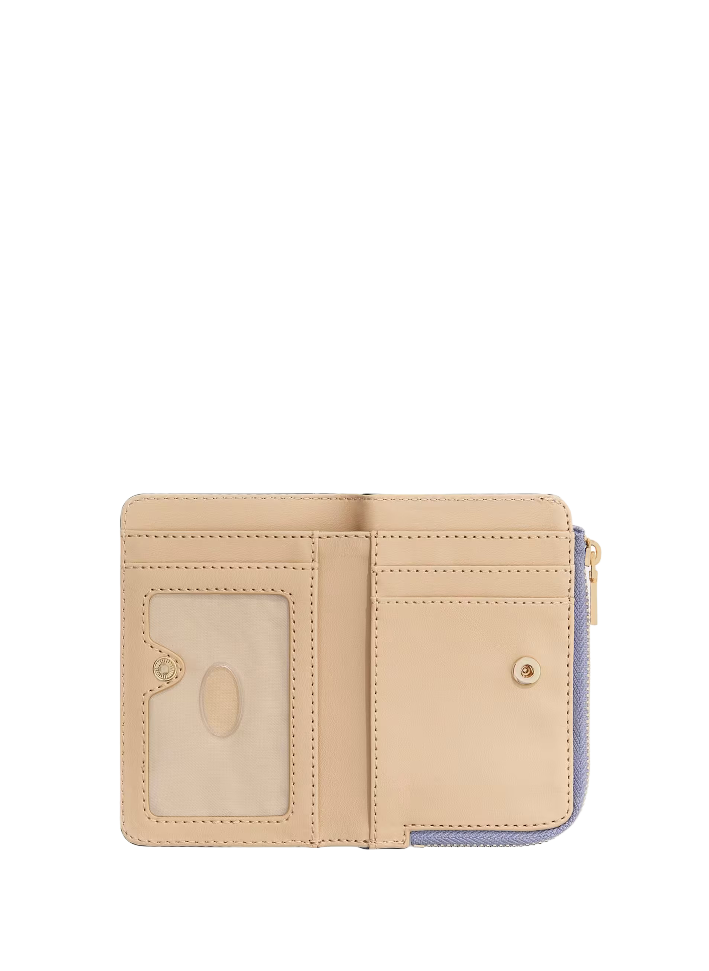 Porte-monnaie monogrammé effet cuir Bleu