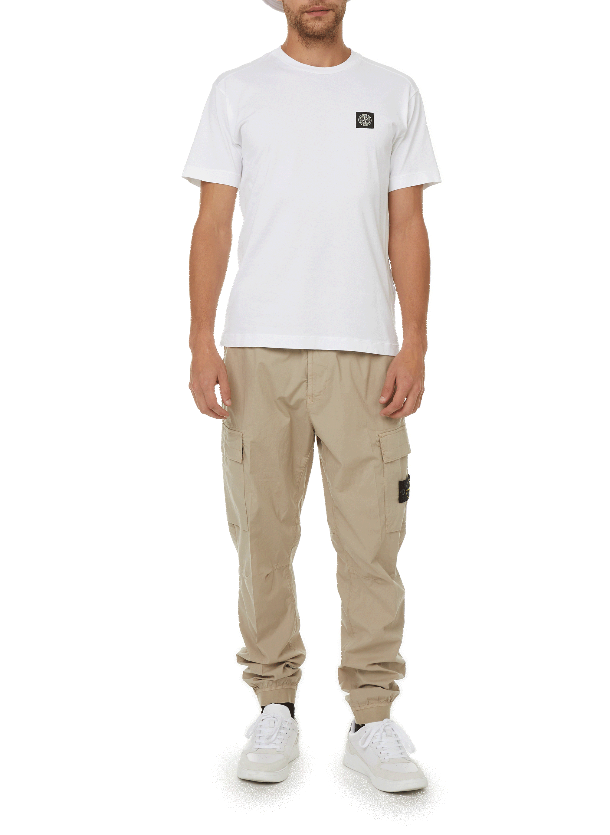 T-shirt en coton STONE ISLAND Blanc