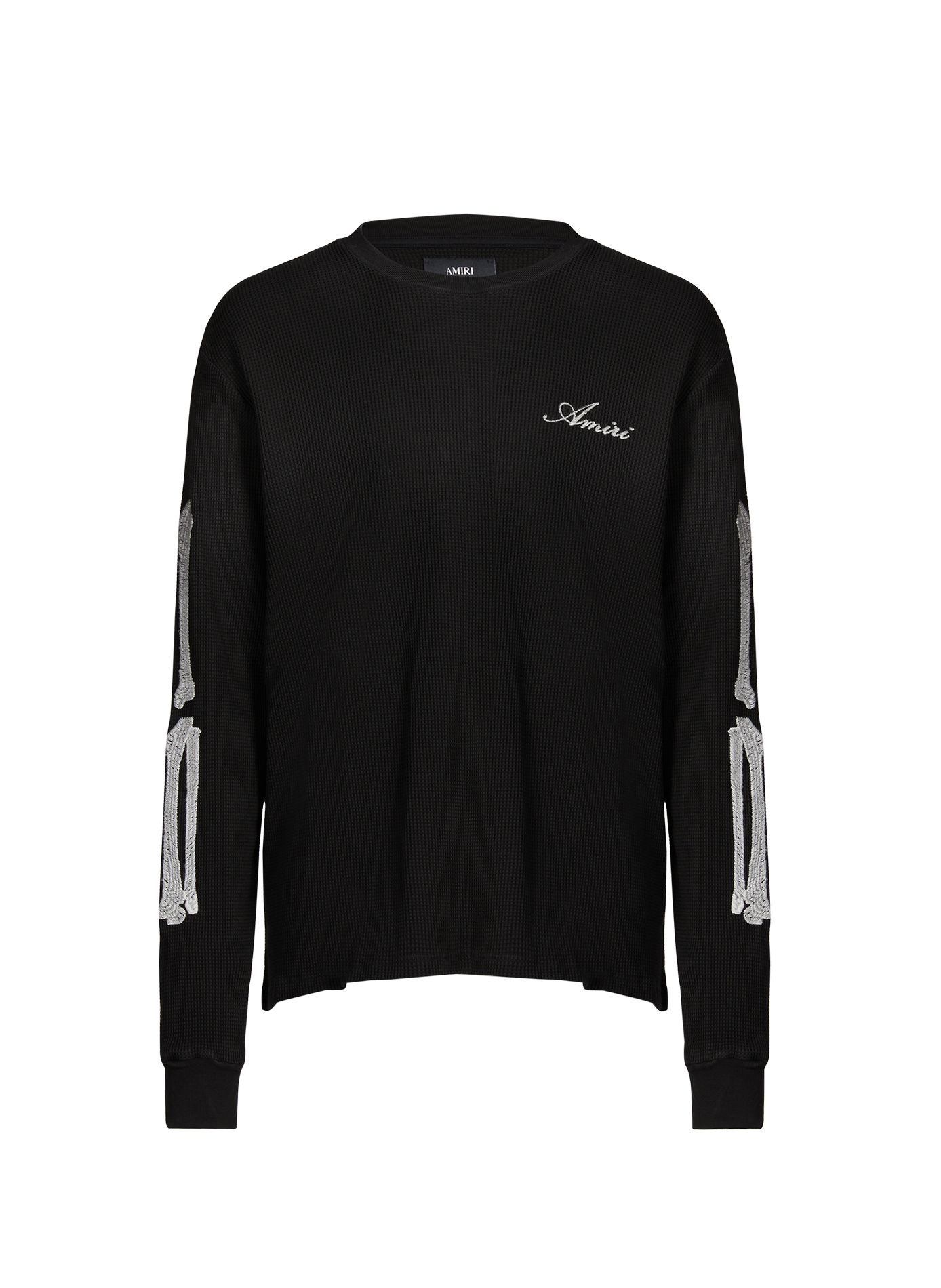 Long-sleeve piqué cotton t-shirt AMIRI Black