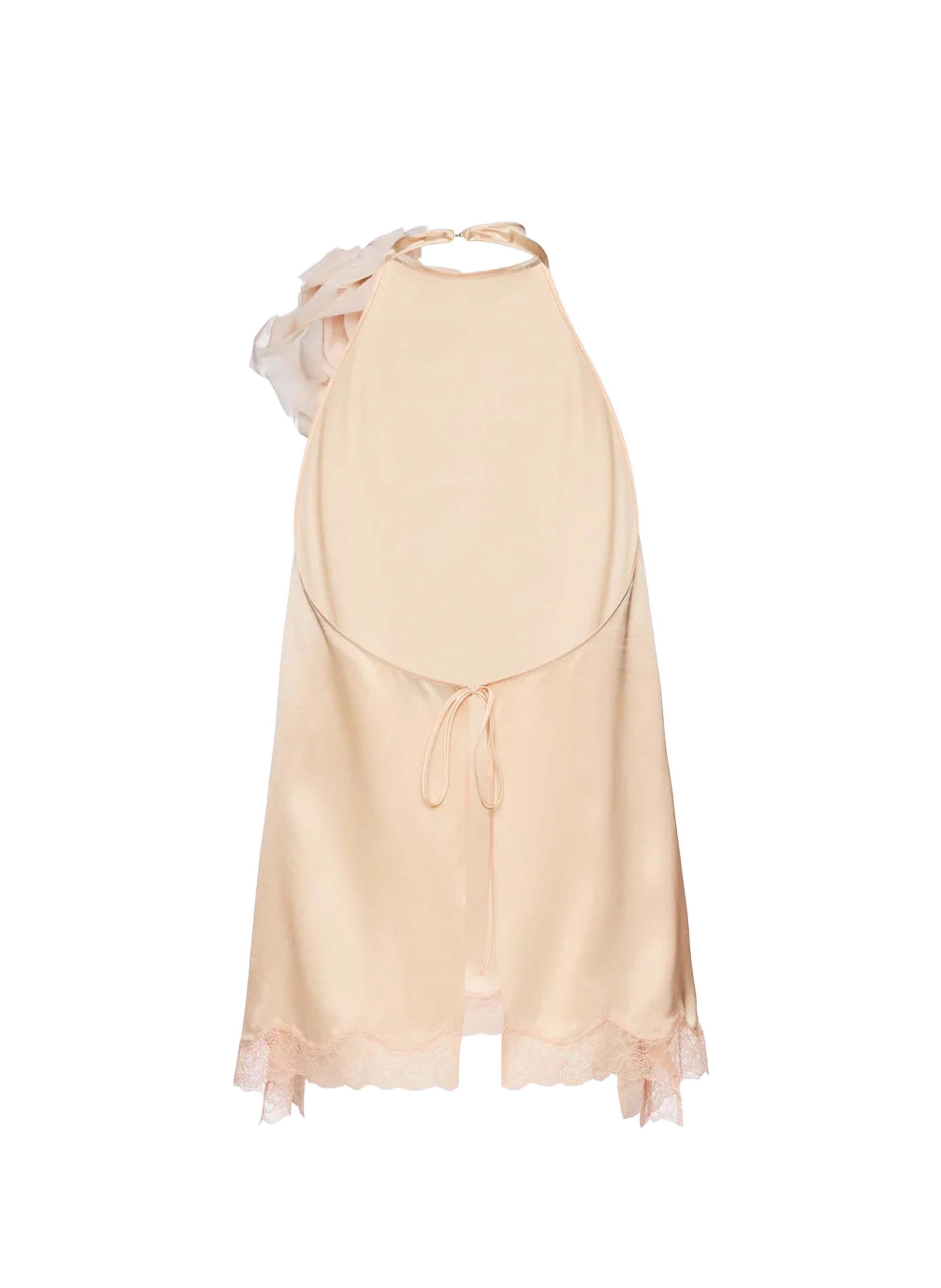 Blouse satinée à nouer en soie MAGDA BUTRYM Orange