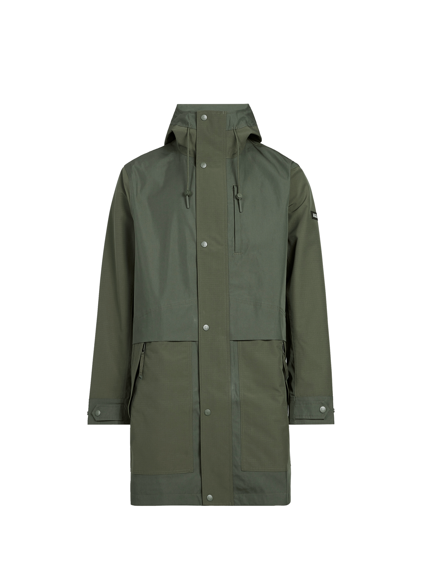 Hooded cotton-blend jacket  AIGLE Khaki