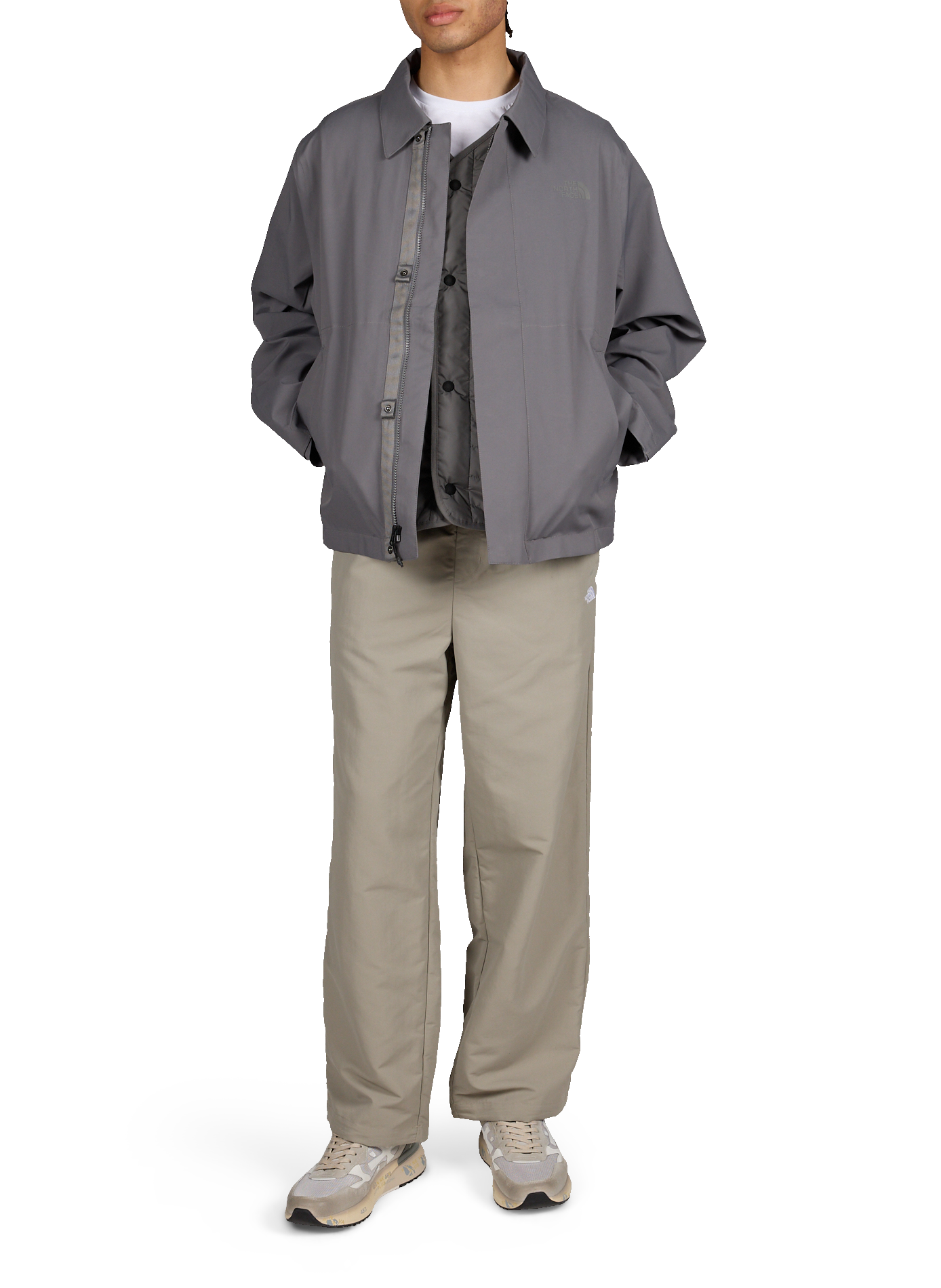 Jacket with classic collar and removable inner vest THE NORTH FACE Grey