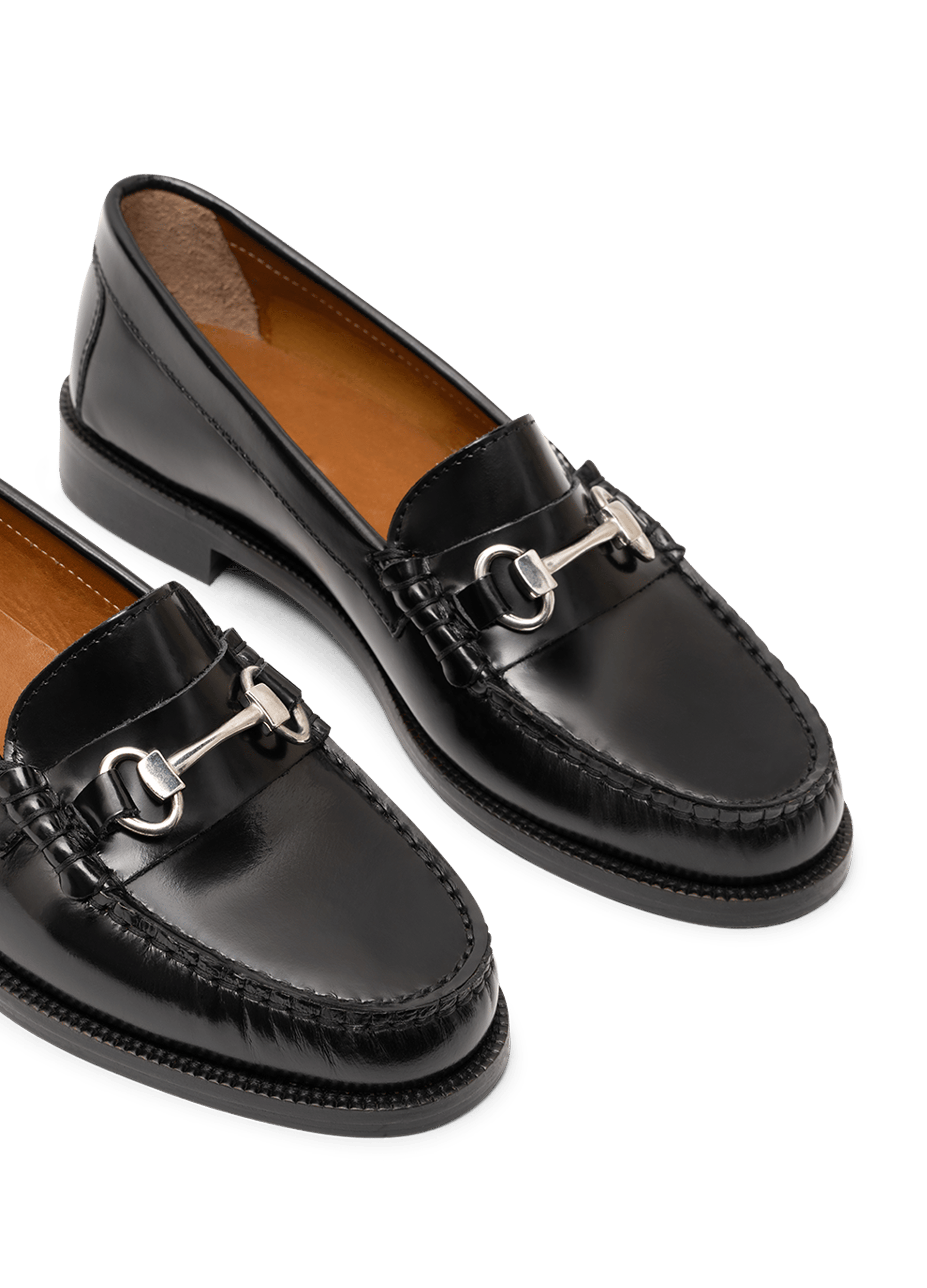 Mocassins cambridge en veau brossé PARALLELE Noir