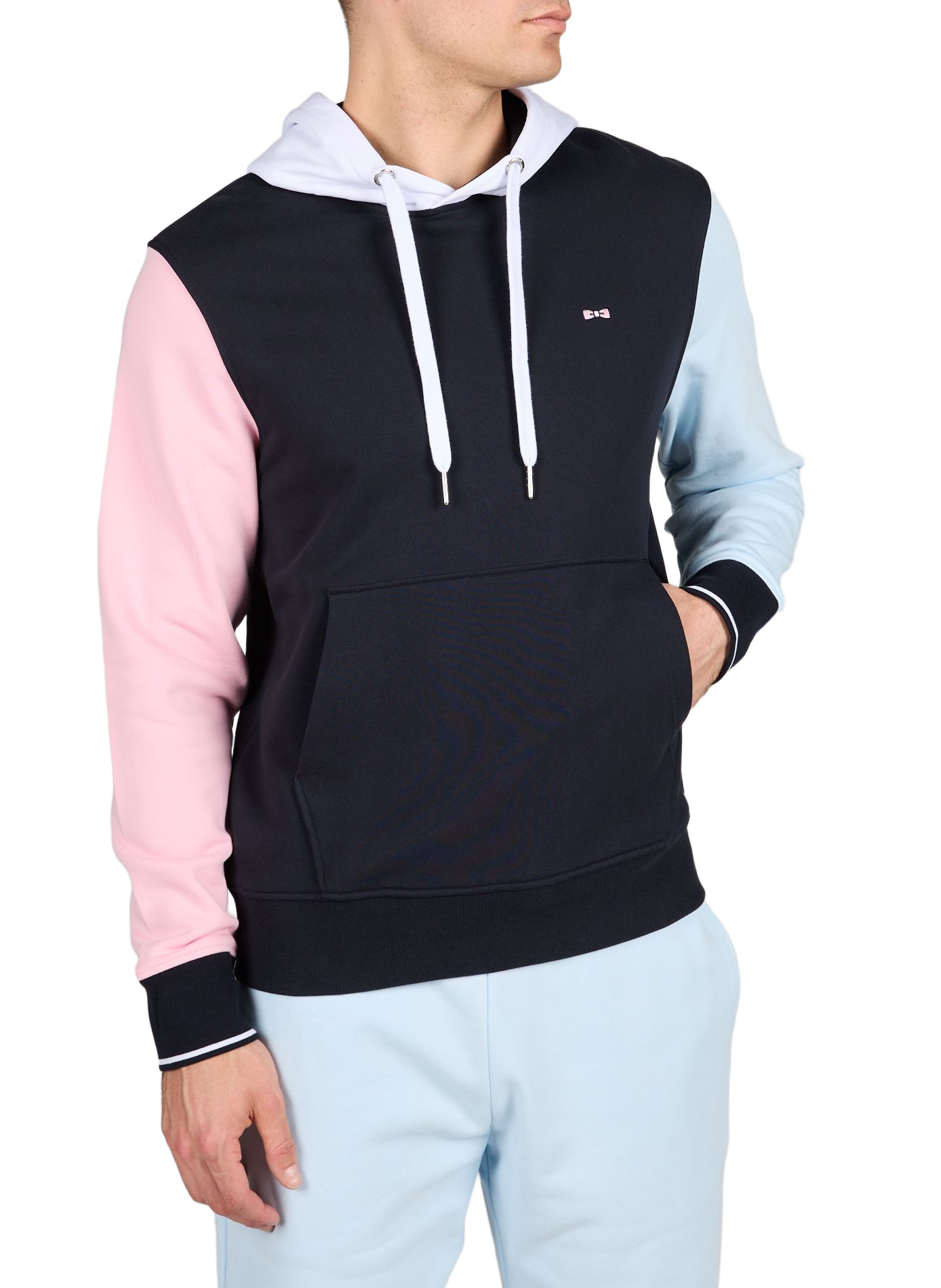 Hooded cotton fleece sweatshirt EDEN PARK Blue