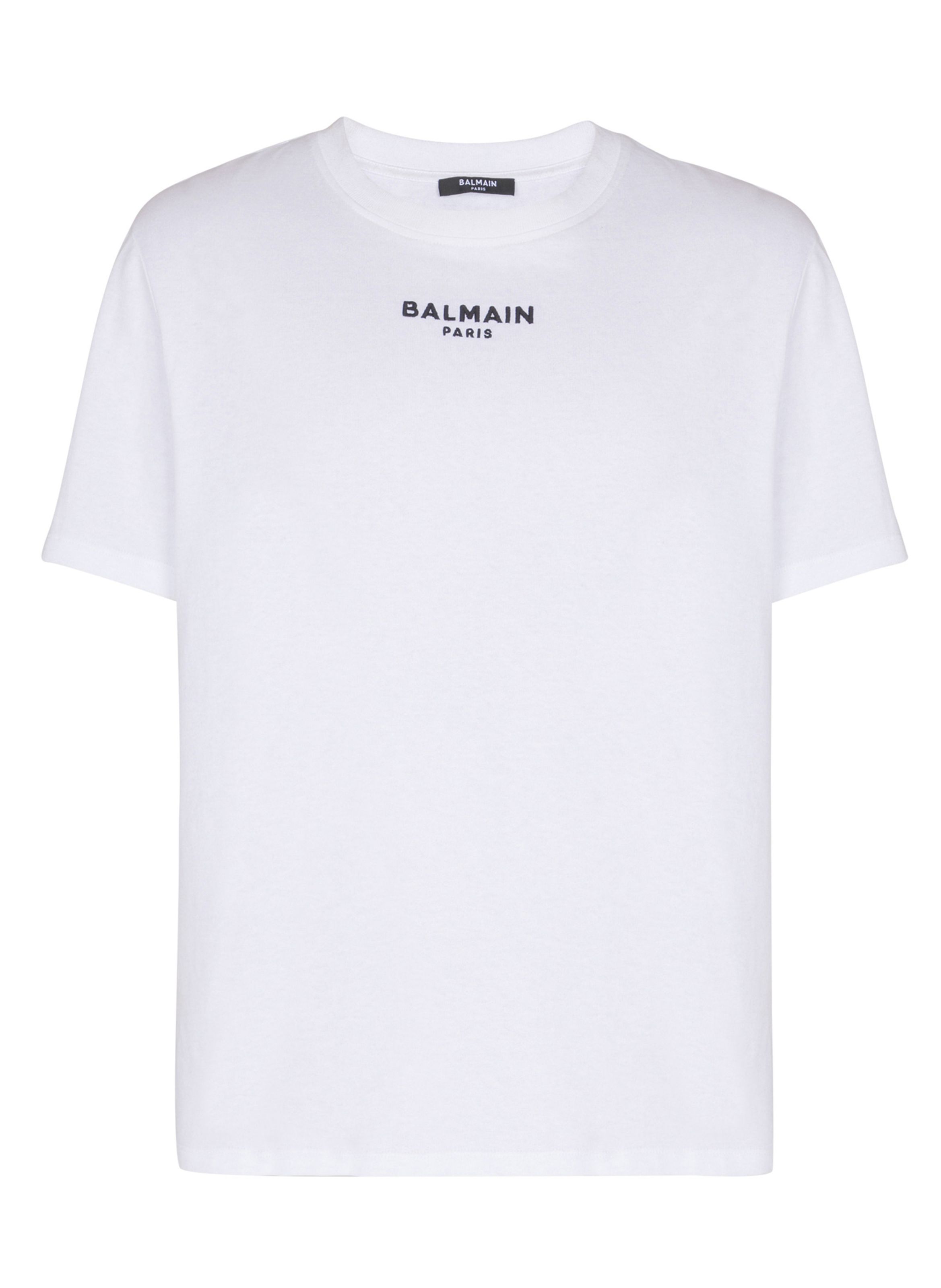 T-shirt brodé balmain paris BALMAIN Blanc