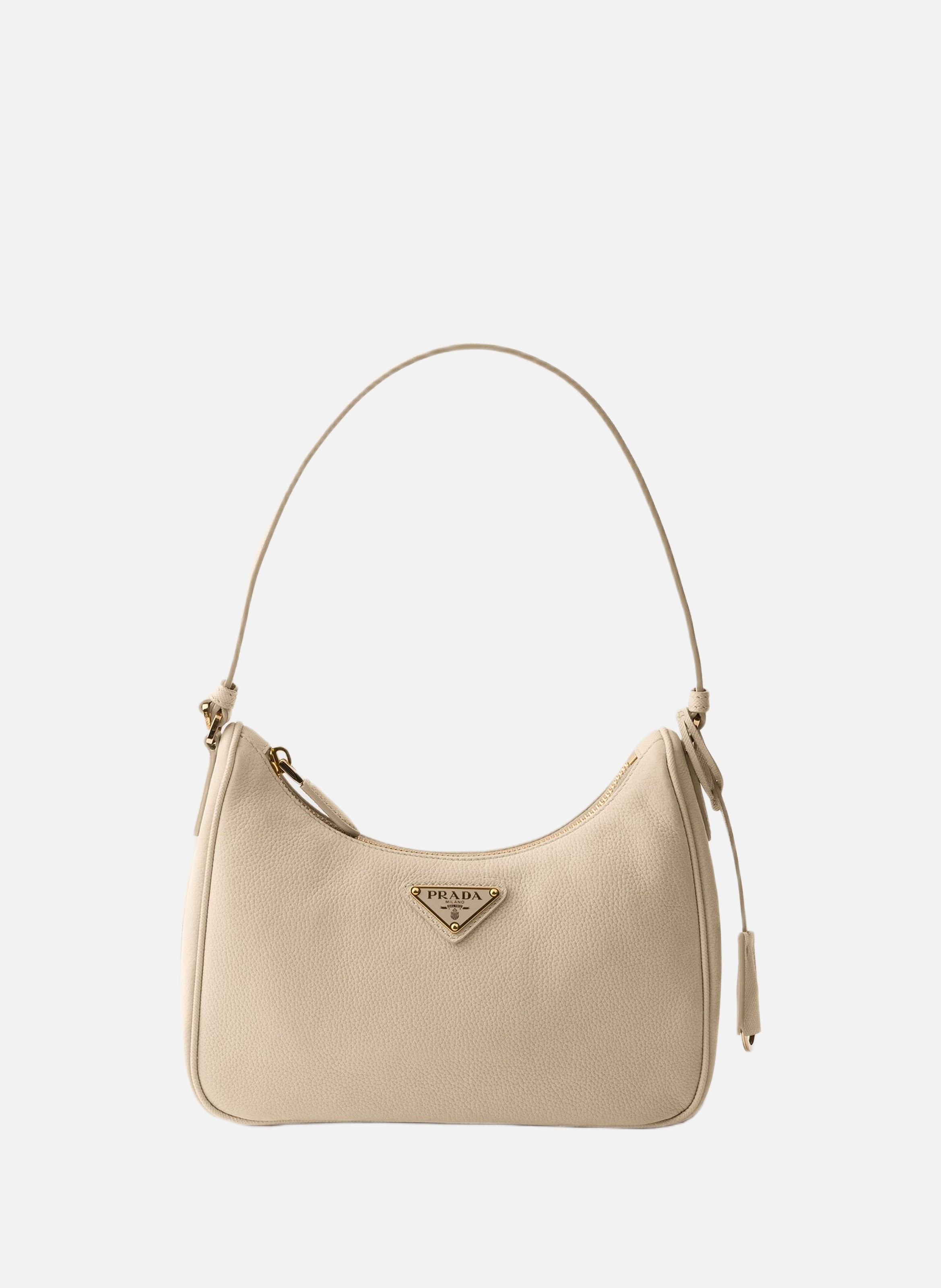 Mini sac prada re-edition 2005 en cuir nubuck et s PRADA Beige
