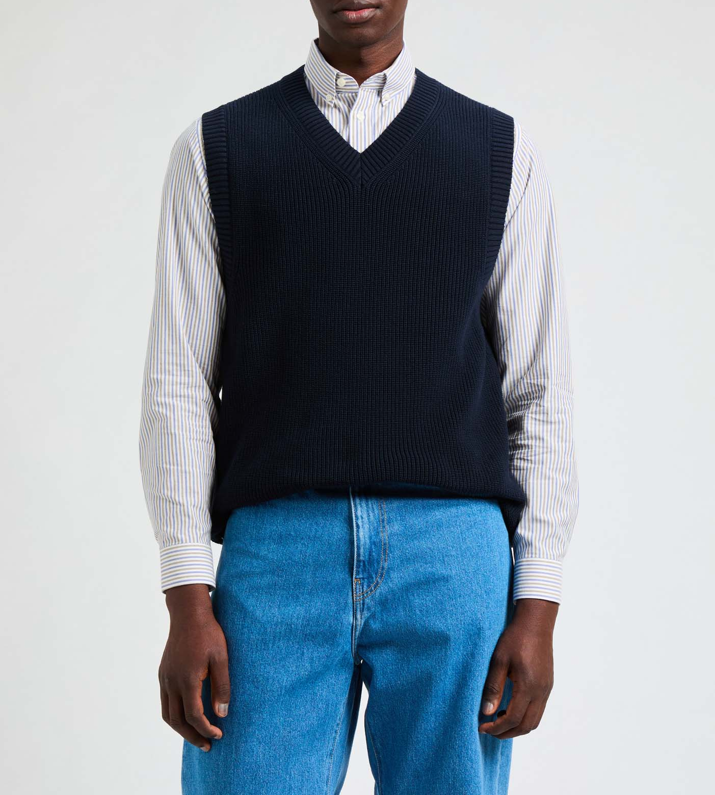 Sleeveless jumper AU PRINTEMPS PARIS Blue