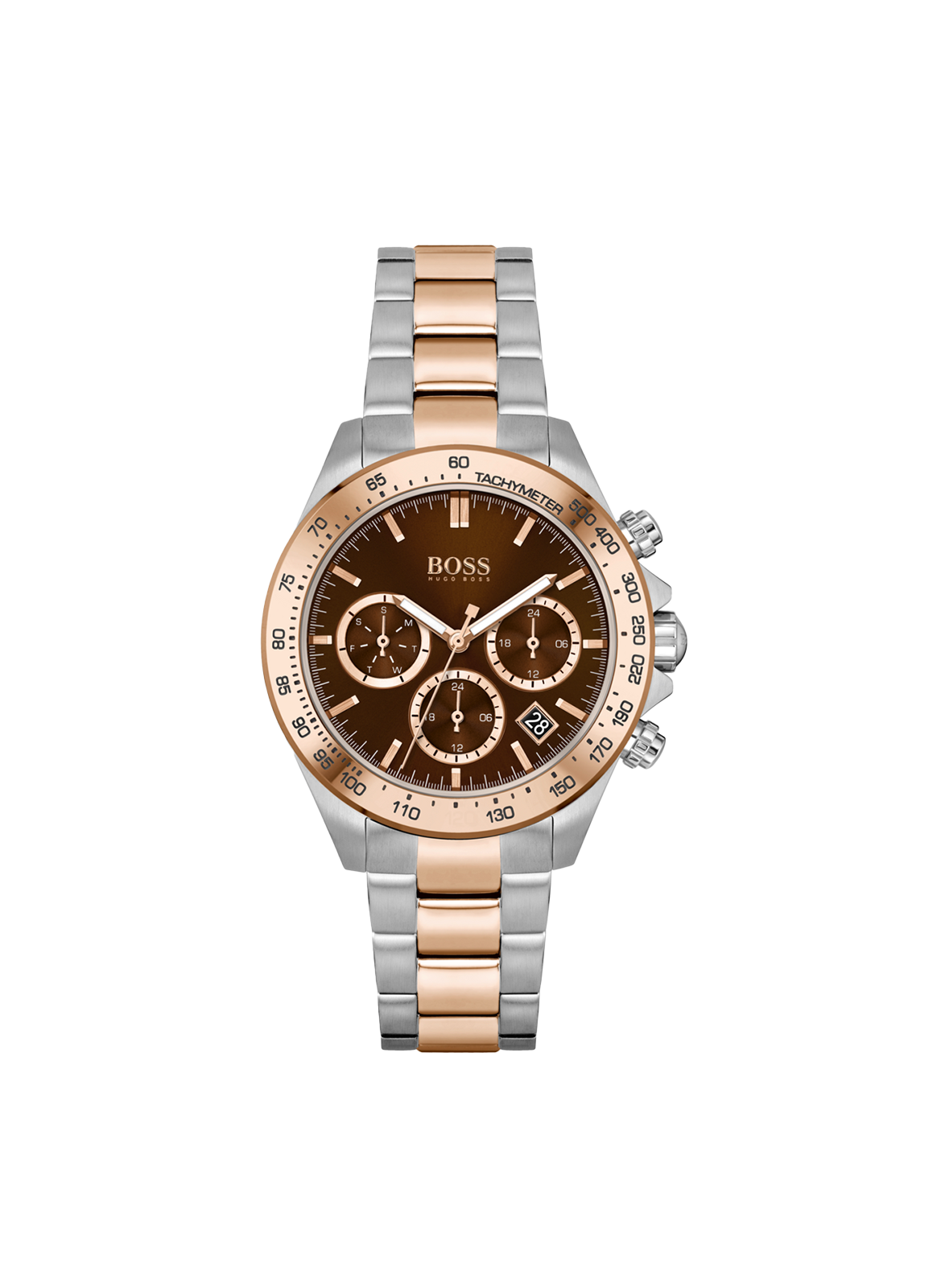 Montre quartz Novia en acier inoxydable BOSS MONTRES Marron