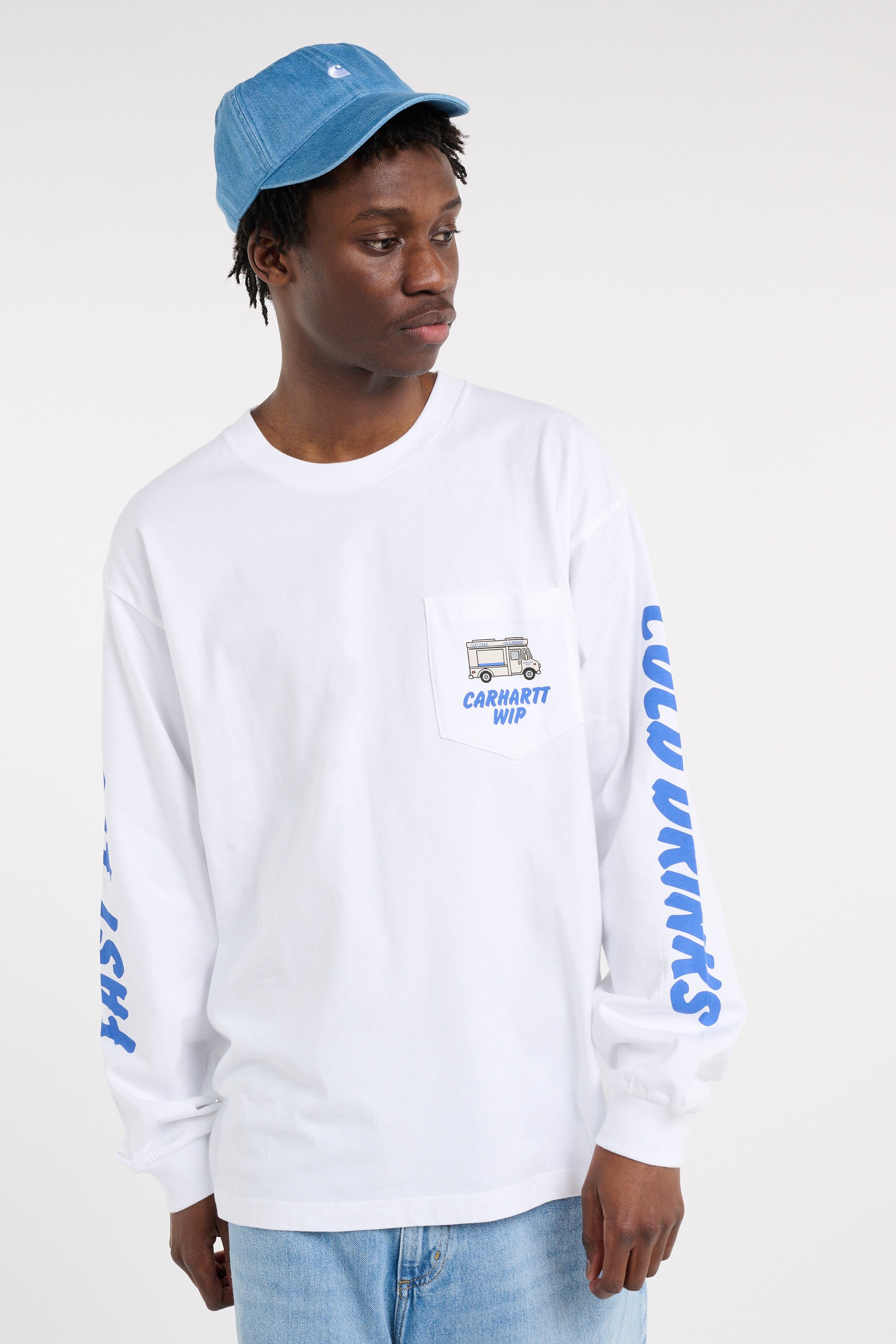 T-shirt l/s cold drinks t-shirt CARHARTT WIP Blanc