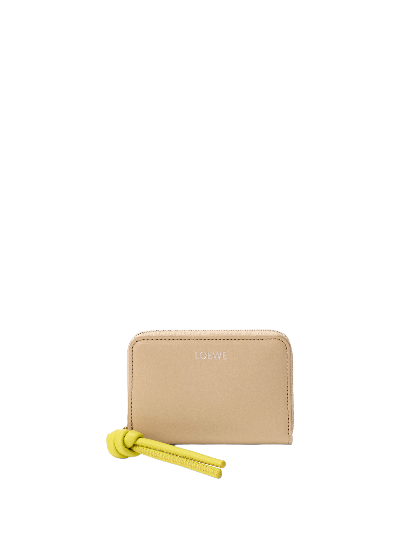 Zippered wallet in shiny nappa calfskin leather LOEWE Beige